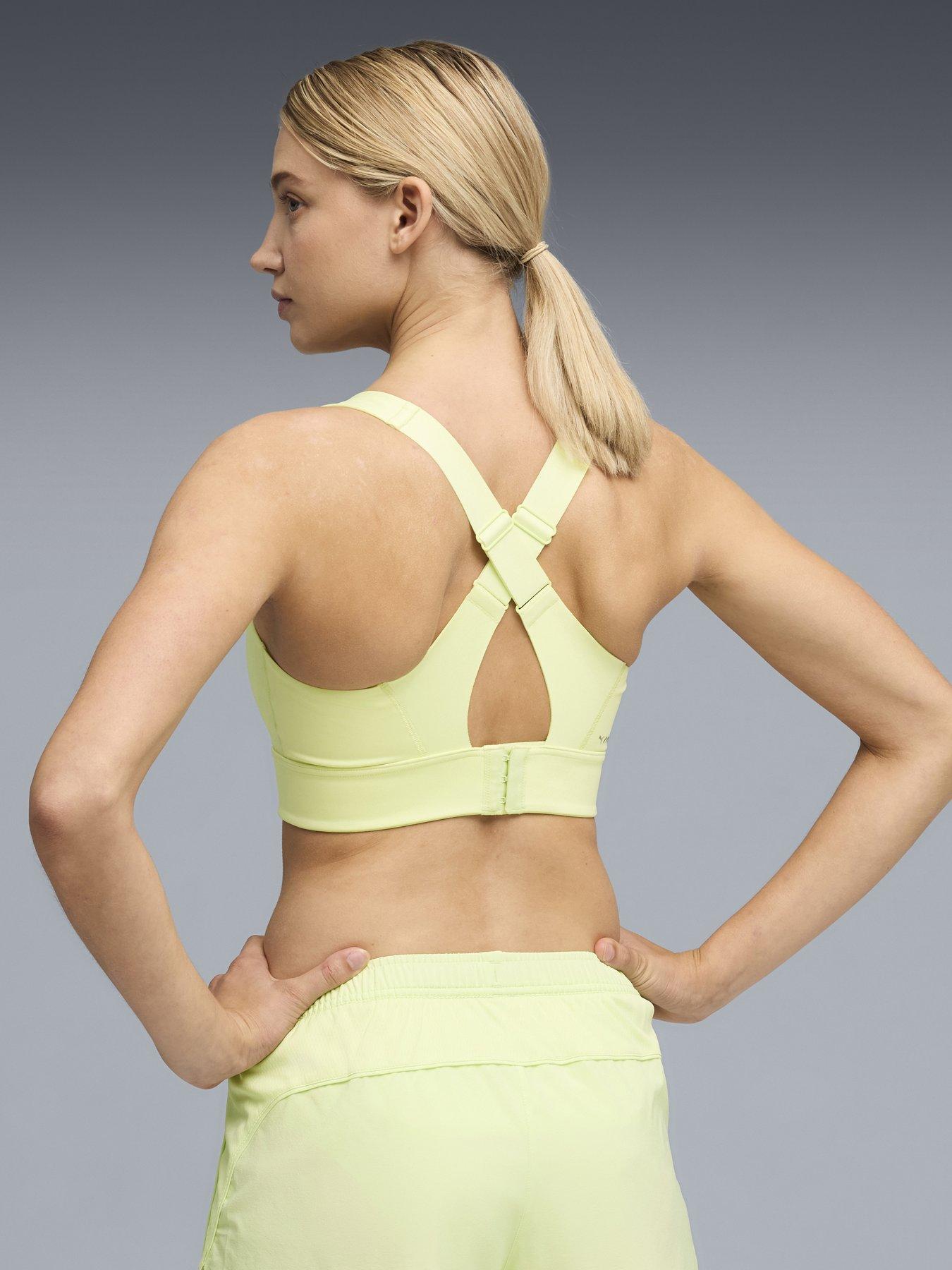 Image 2 of 5 of Puma Womens Running PWR Breathe High Supports Sports Bra - Yellow