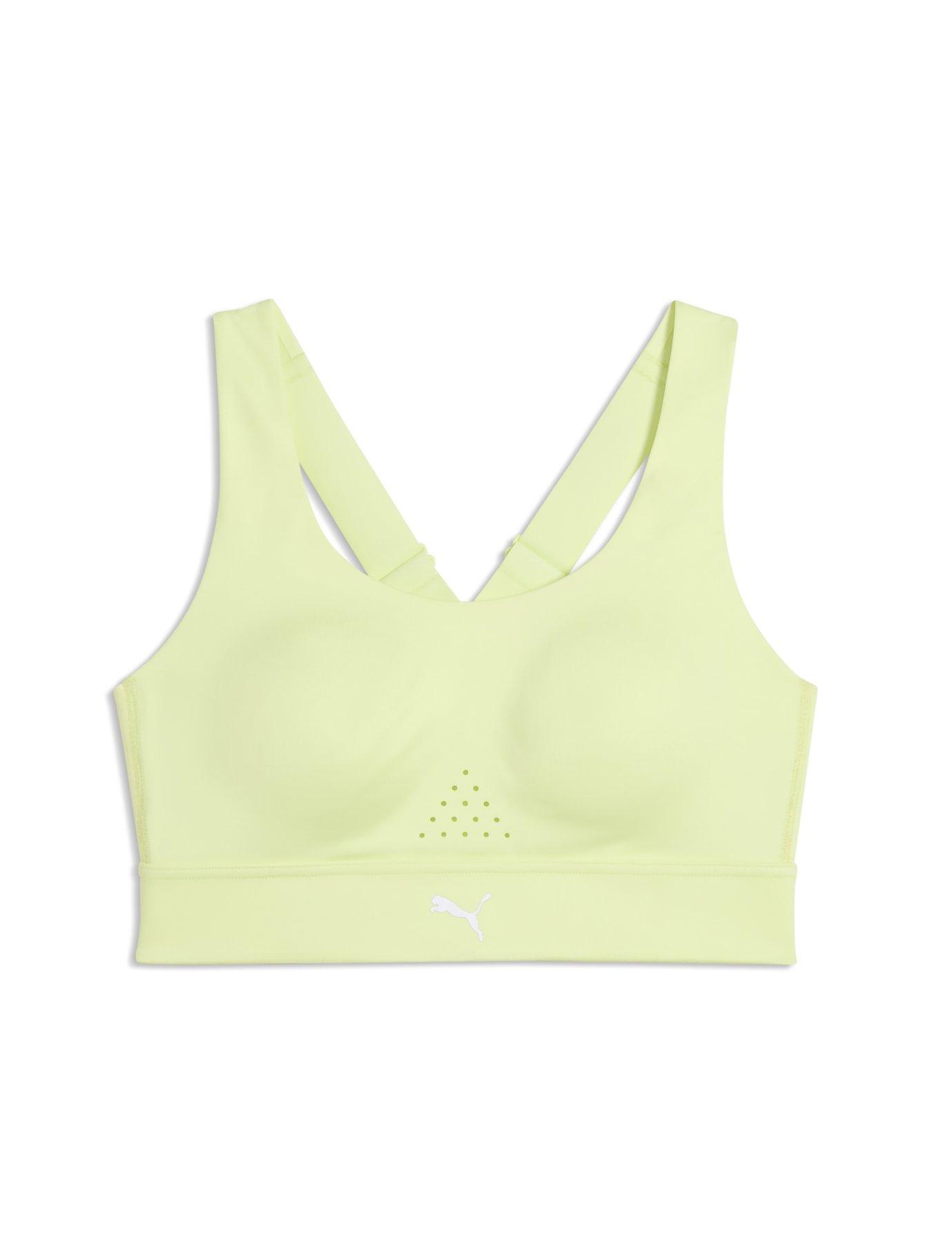 Image 4 of 5 of Puma Womens Running PWR Breathe High Supports Sports Bra - Yellow