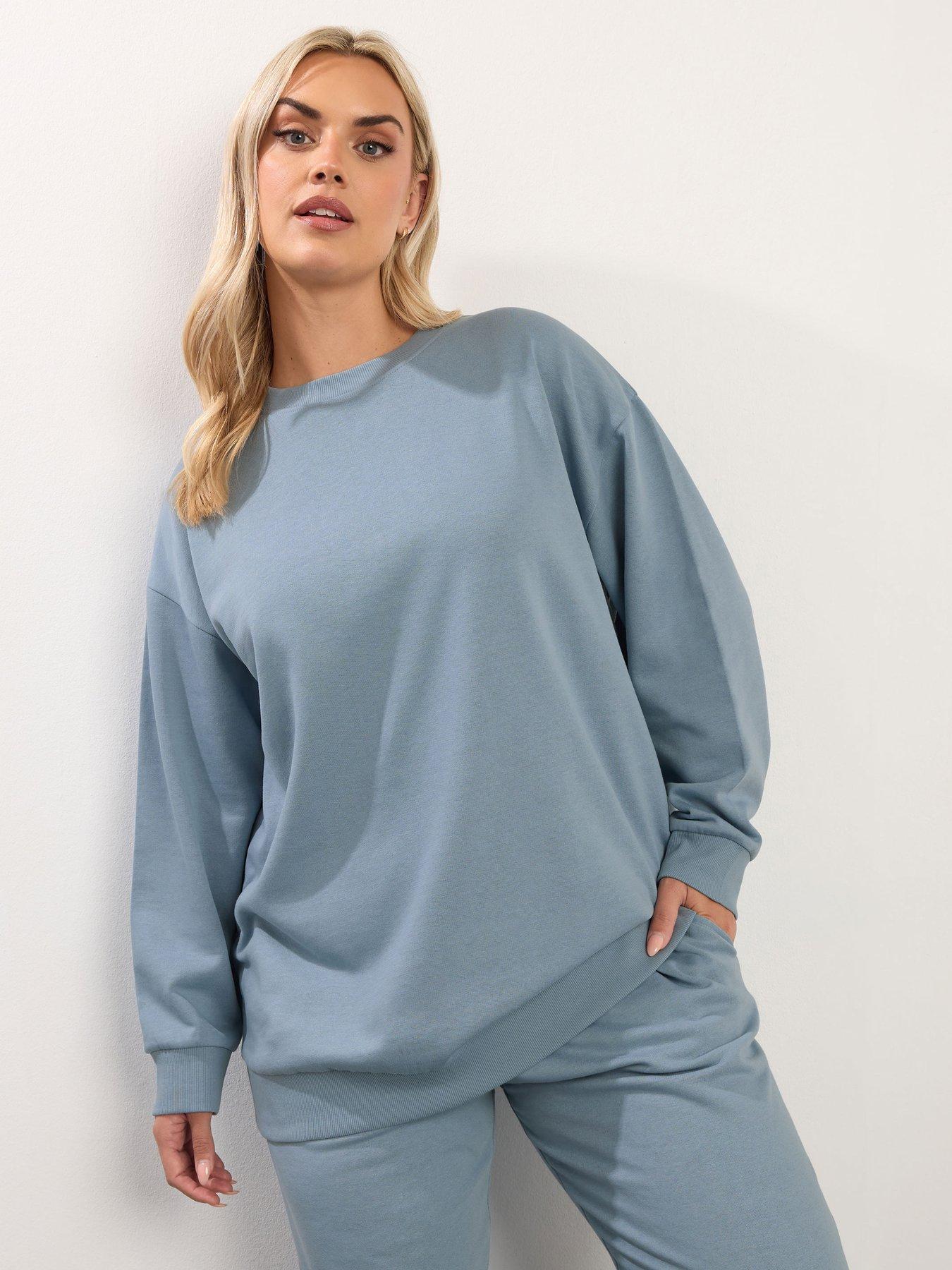 Yours Curve Basic Sweatshirt - Blue