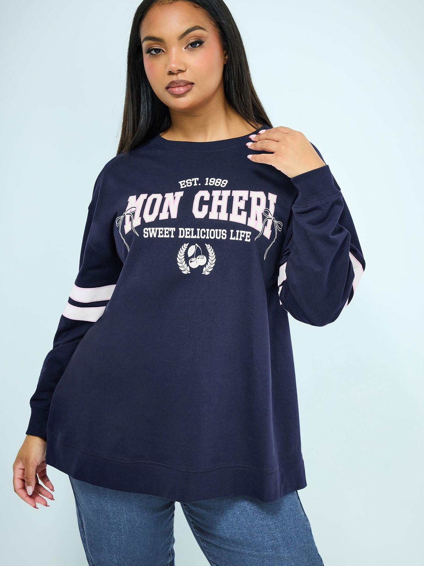 Yours Curve Football Jersey Top - Blue