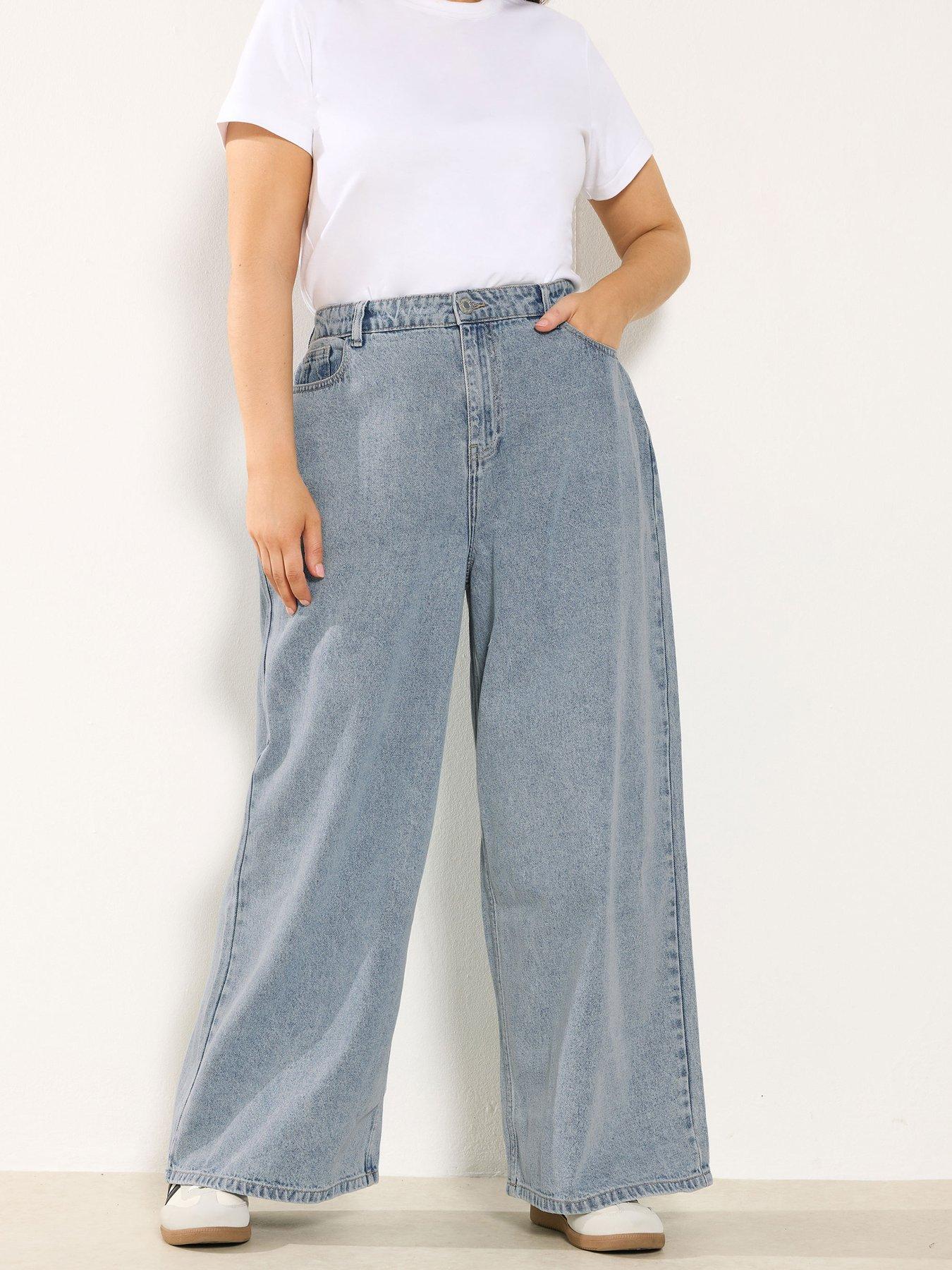 Yours Curve Palazzo Jean - Blue