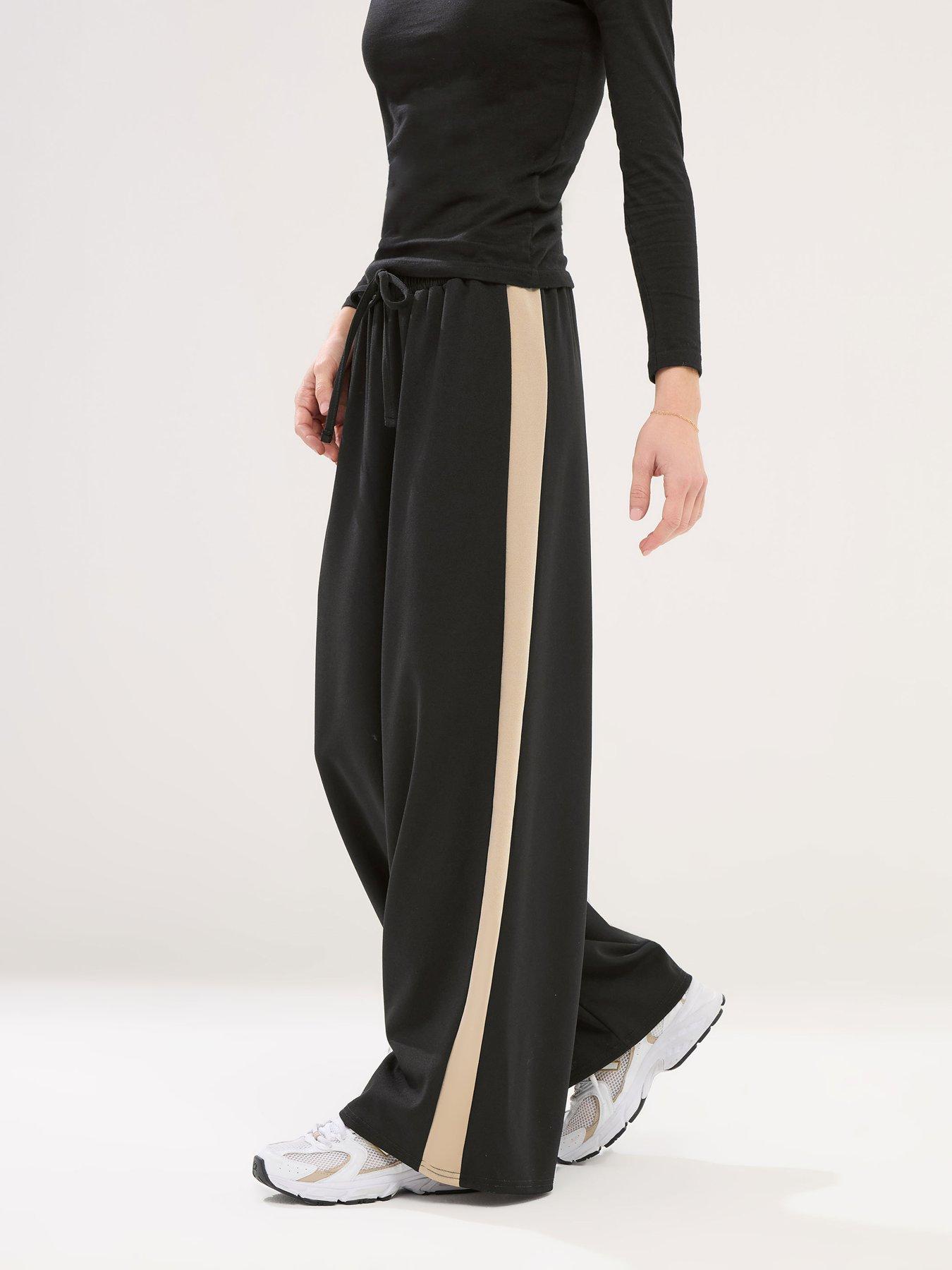 pixiegirl-petite-satin-scuba-wide-leg-trouser-black