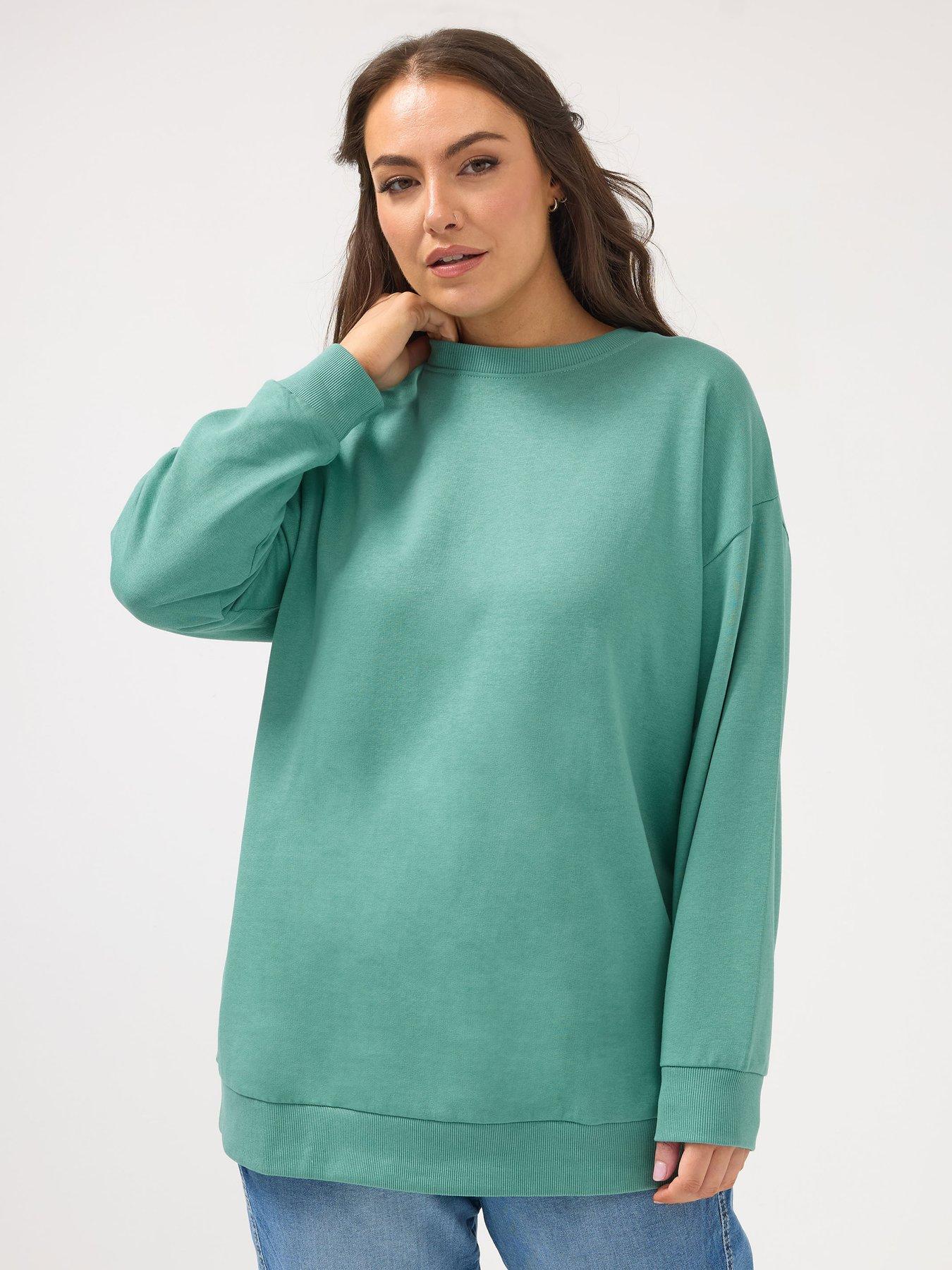 Image 1 of 4 of Yours Curve Basic Sweatshirt - Blue
