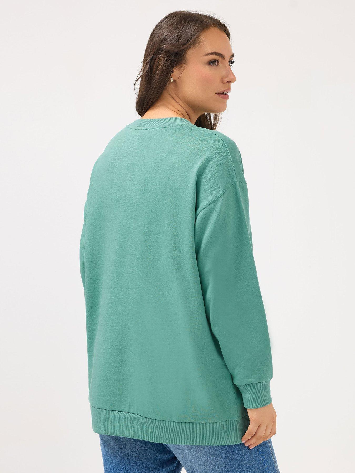 Image 2 of 4 of Yours Curve Basic Sweatshirt - Blue