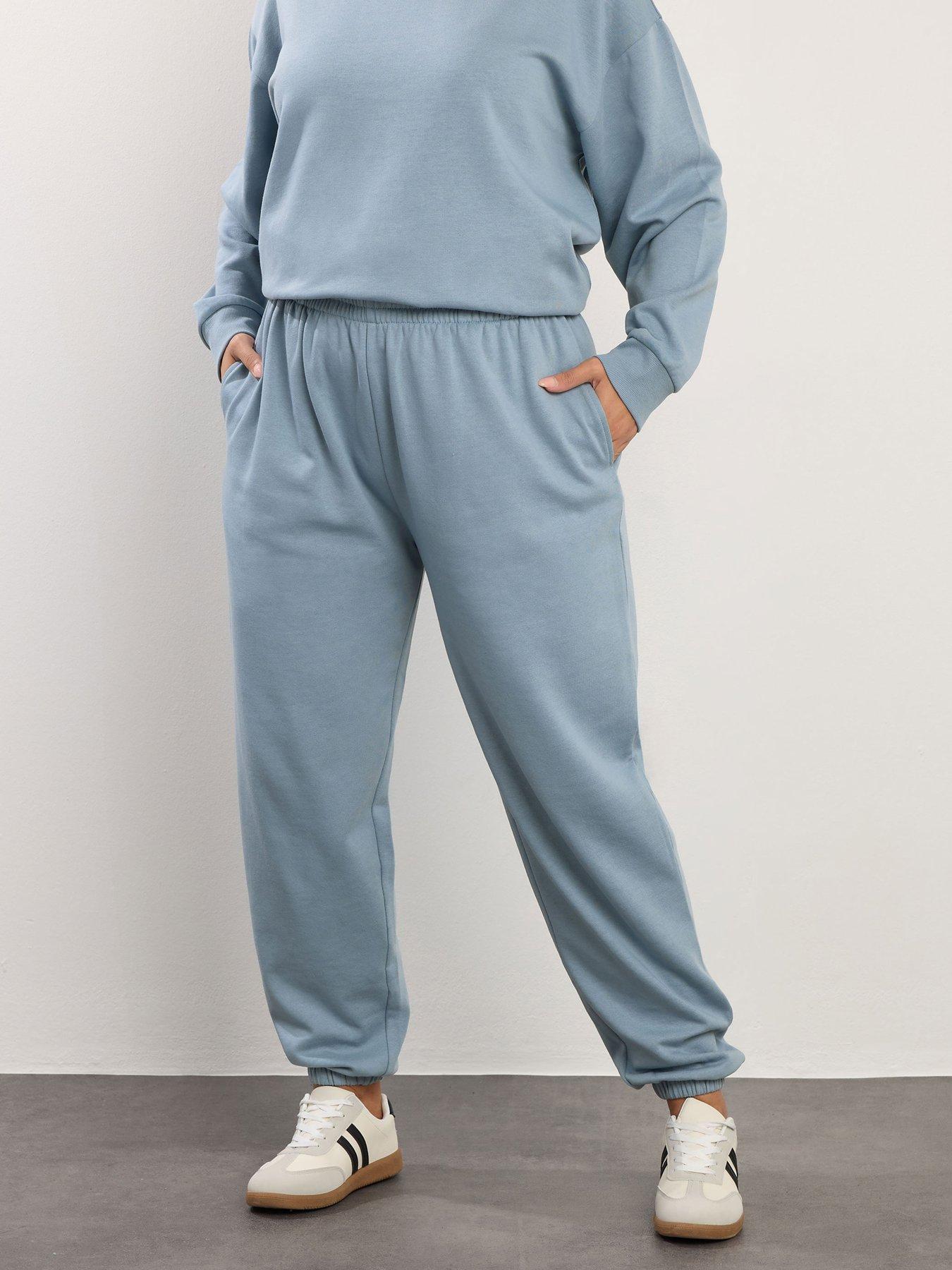 Yours Curve Cuffed Jogger - Blue