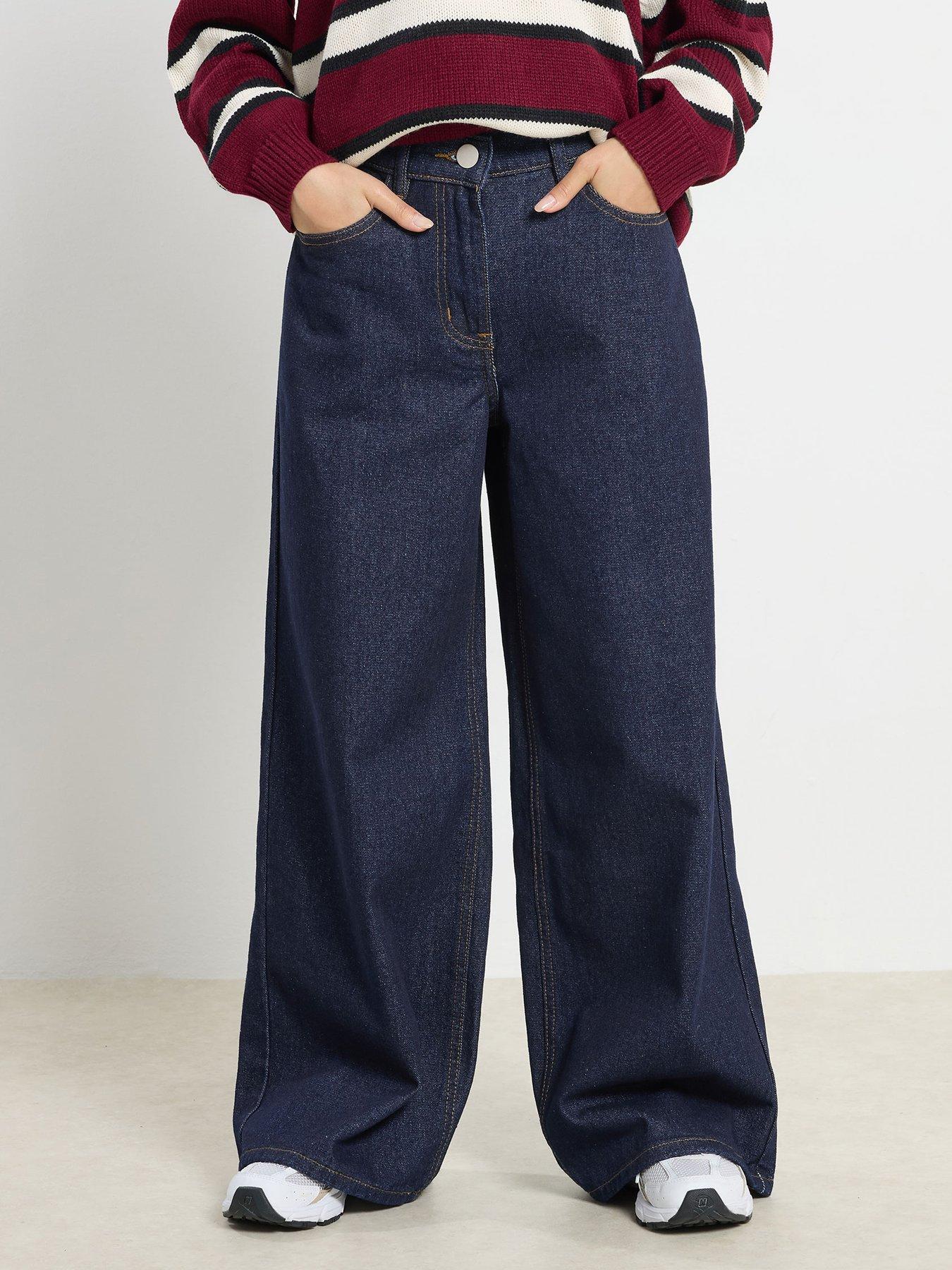 PixieGirl Petite Wide Leg Stretch Waist Jean