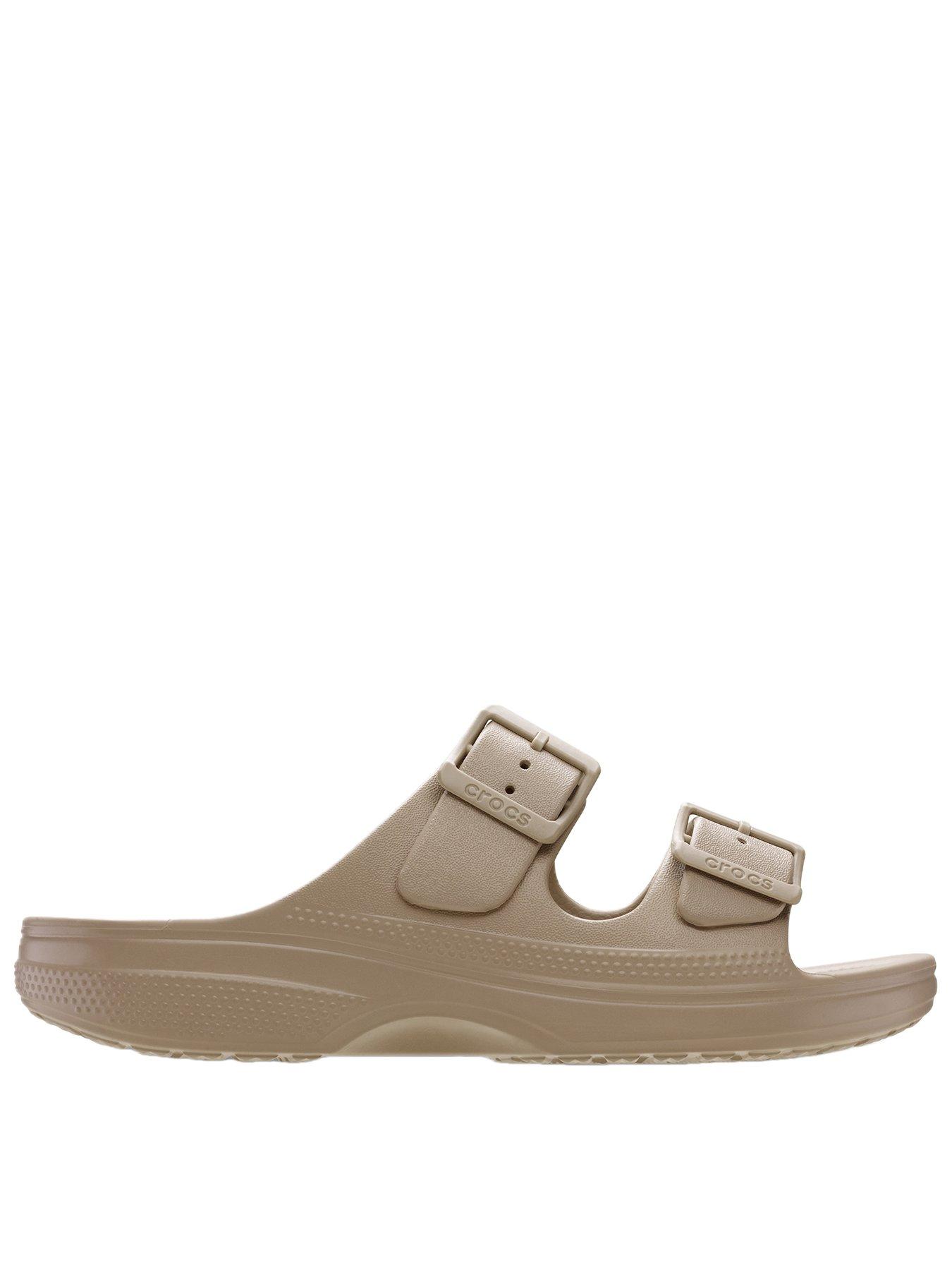 Crocs Classic Buckle Sandal, Brown, Size 4, Women