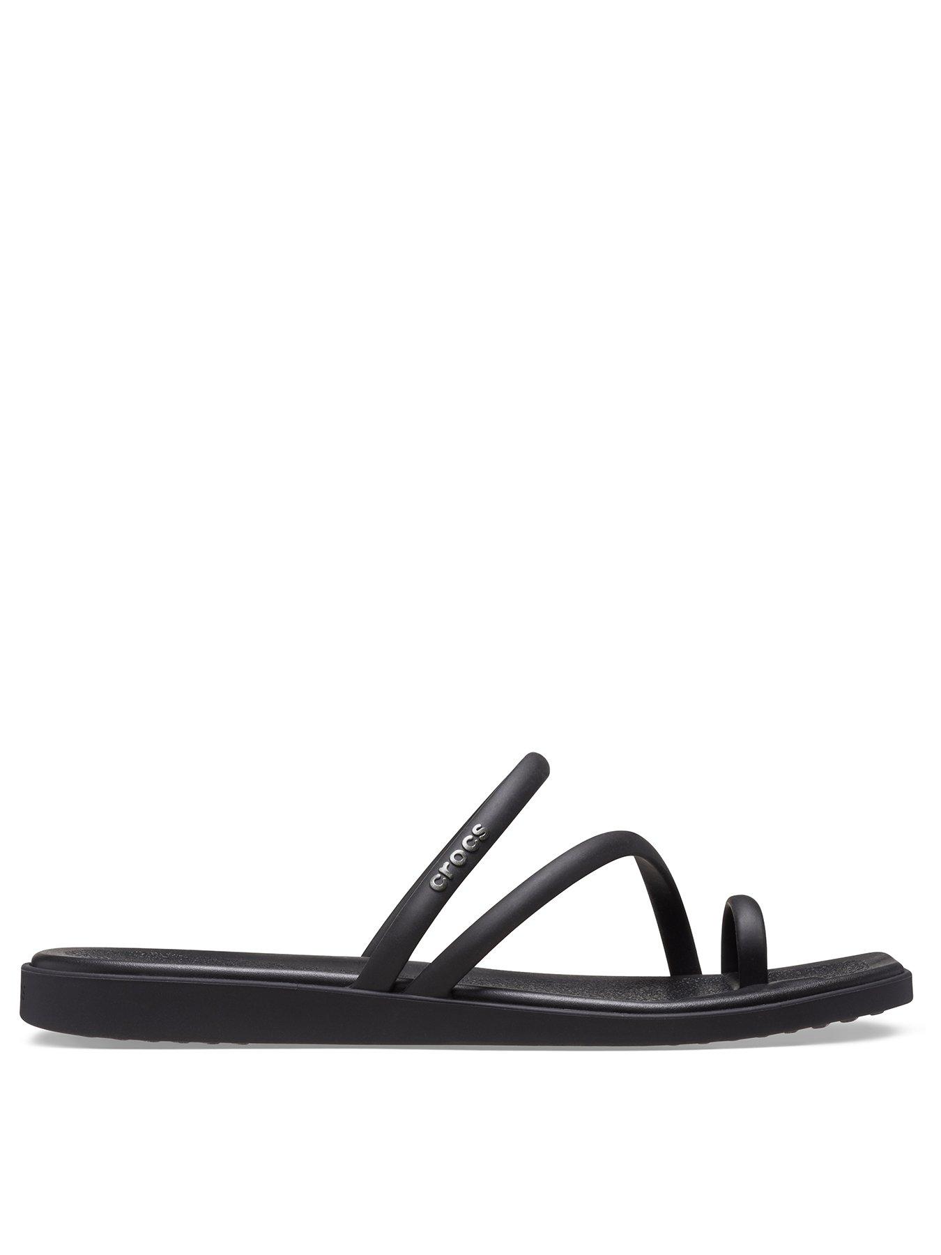 Image 1 of 6 of Crocs Miami Toe Loop Sandal - Black