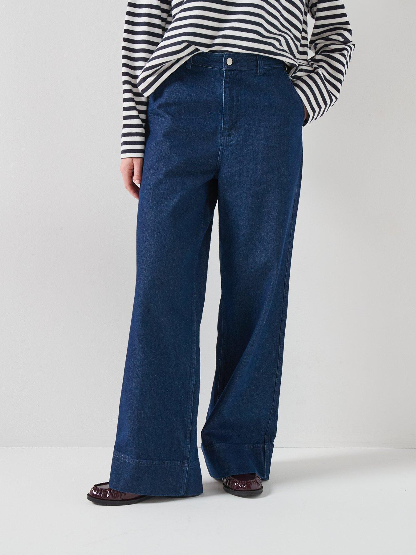 Barbour Maia Denim Trousers - Blue