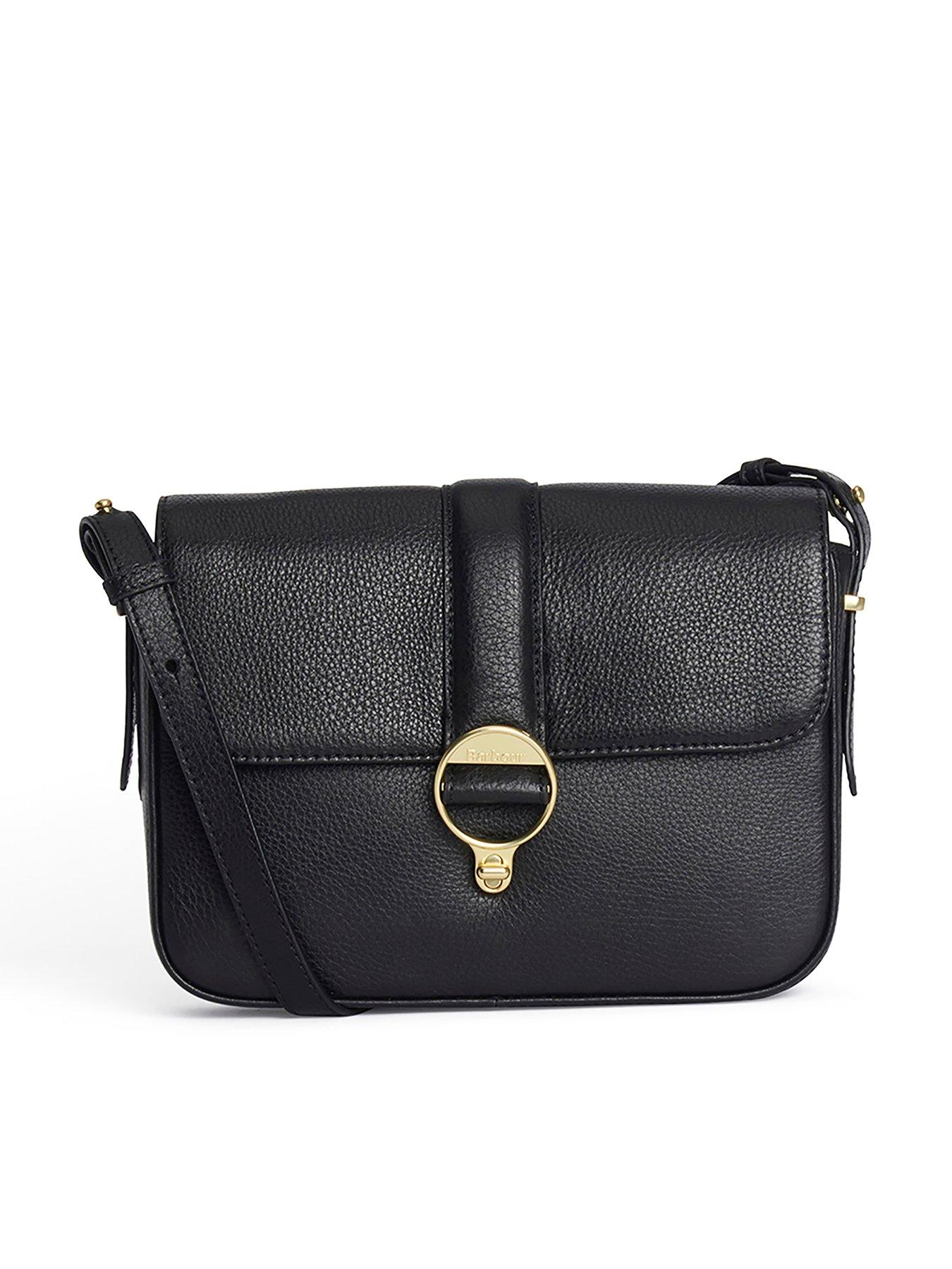 Barbour Rosa Leather Crossbody Bag - Black