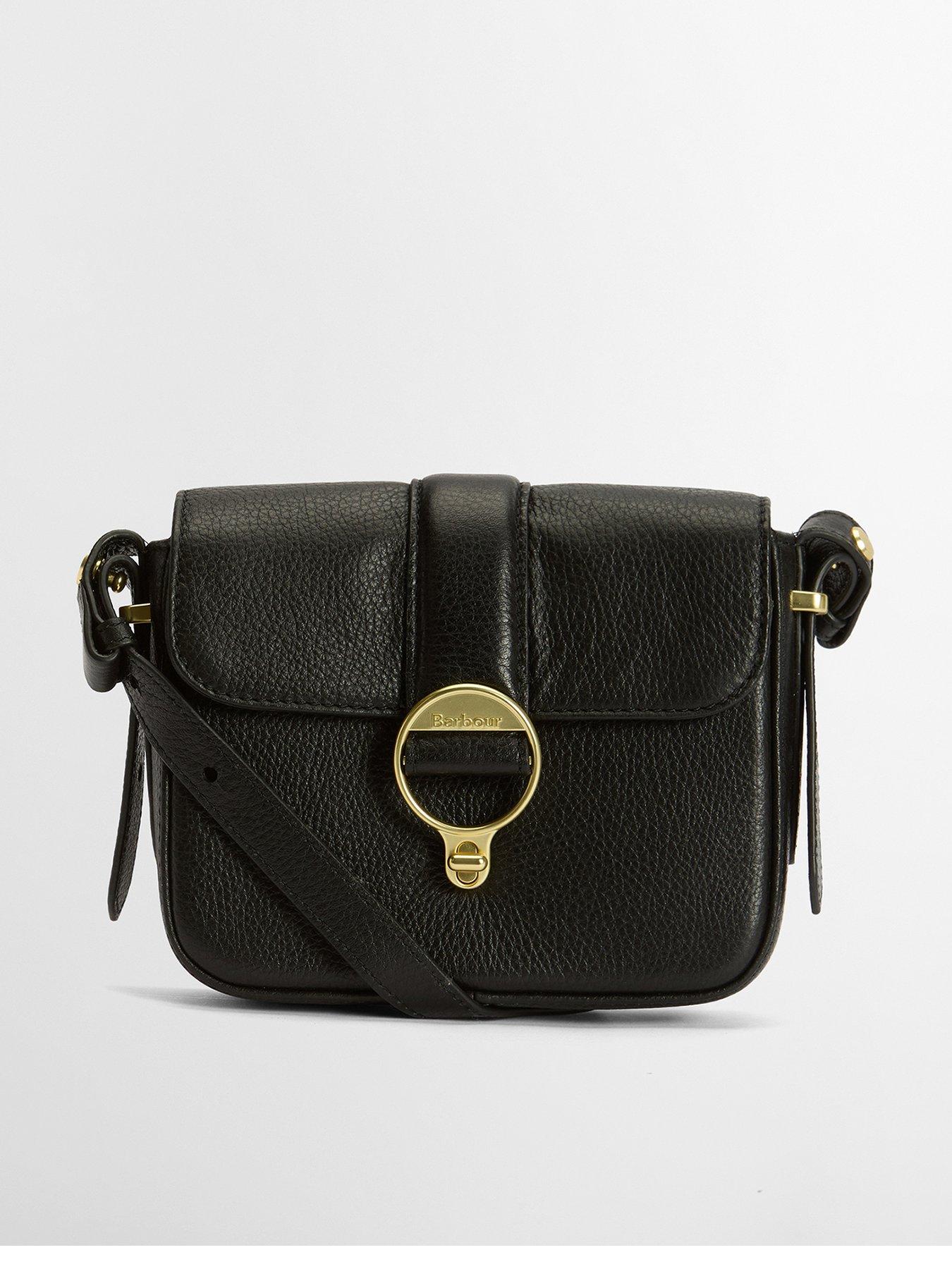 Barbour Mini Rosa Leather Crossbody Bag - Black