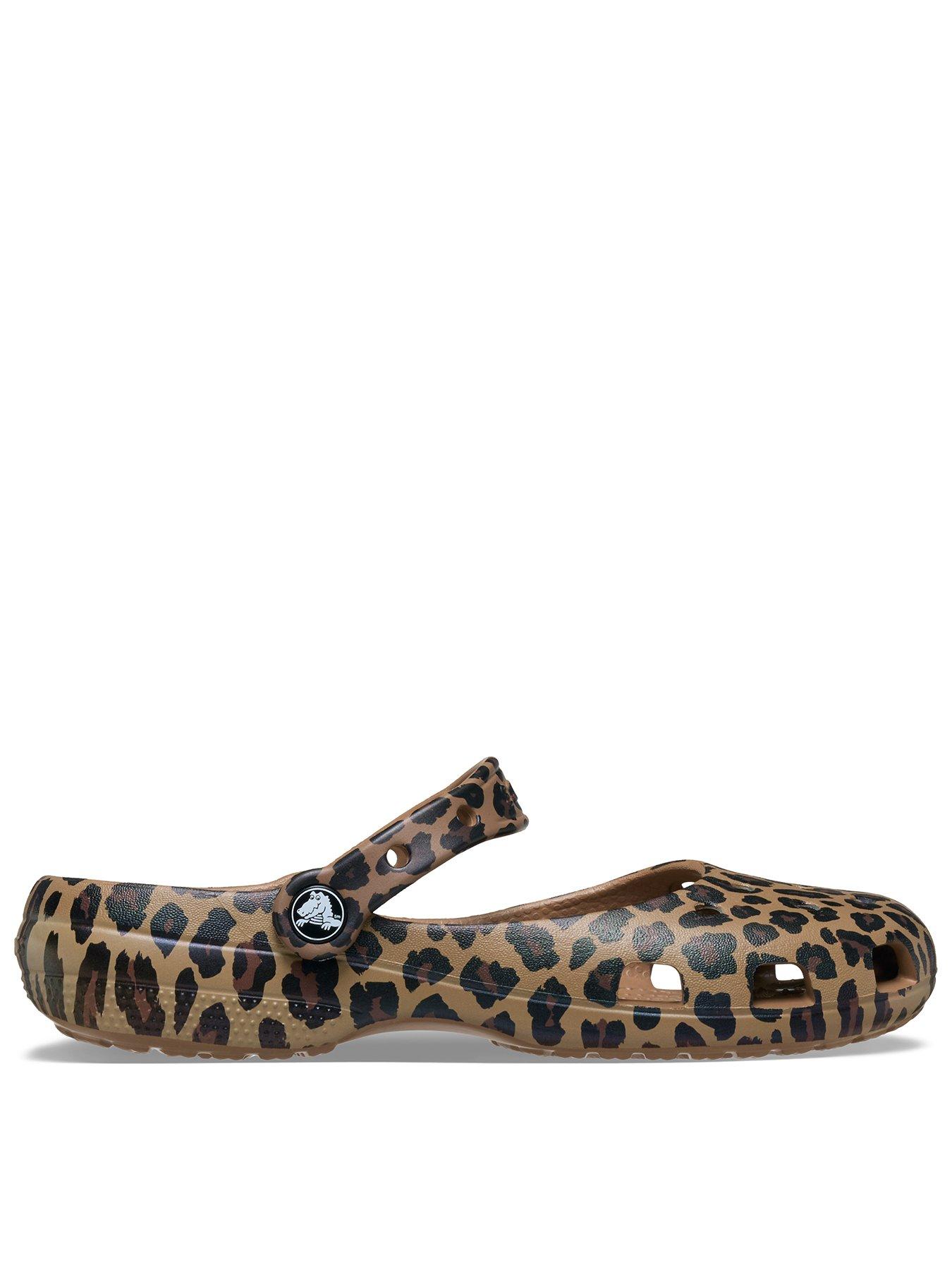 Crocs Classic Animal Ballet Shoe, Brown, Size 7, Women