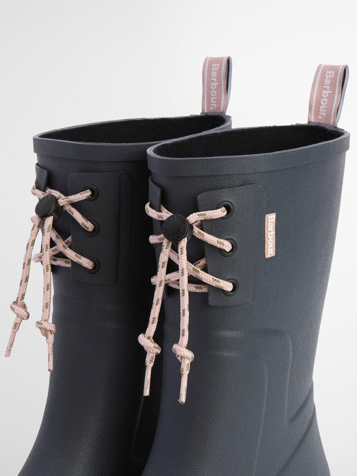 Image 3 of 3 of Barbour Devlin Mid Welly - Grey/Gardenia Pink