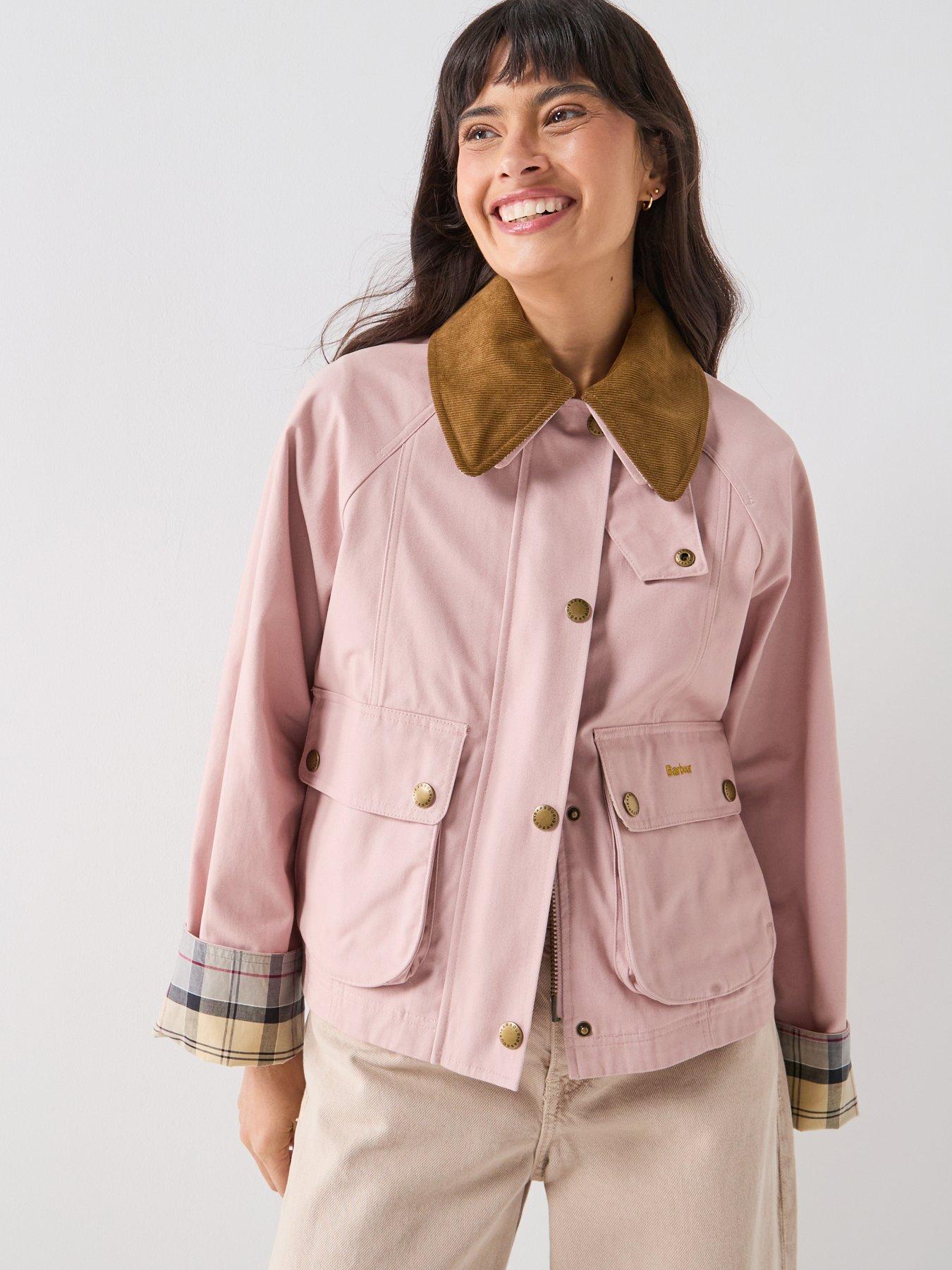 Image 1 of 6 of Barbour Cropped Beadnell Casual Jacket - Pink