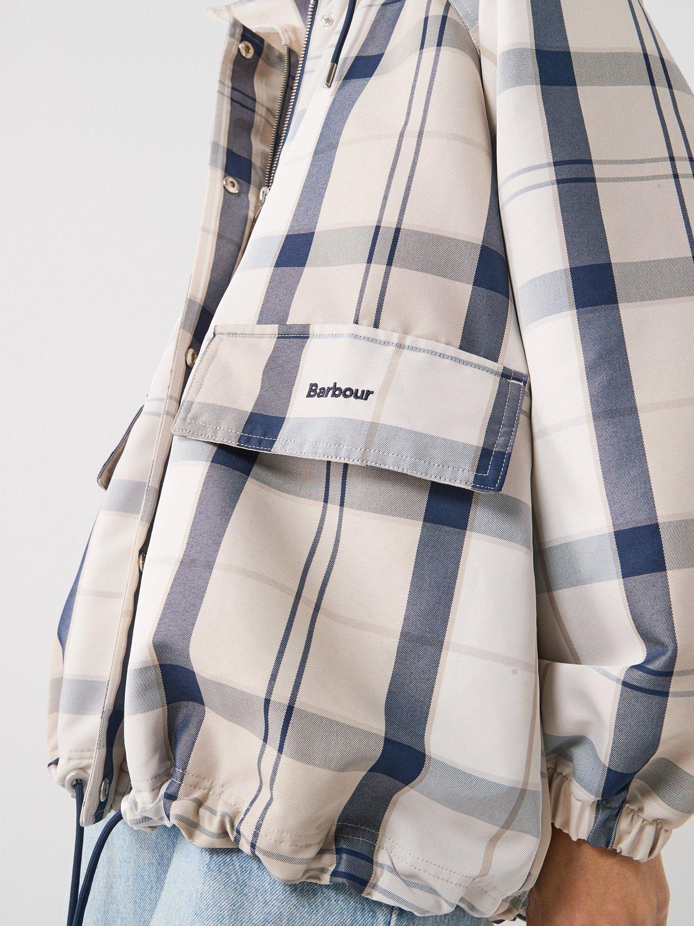 Image 5 of 6 of Barbour Ballina Check Showerproof Jacket - Navy