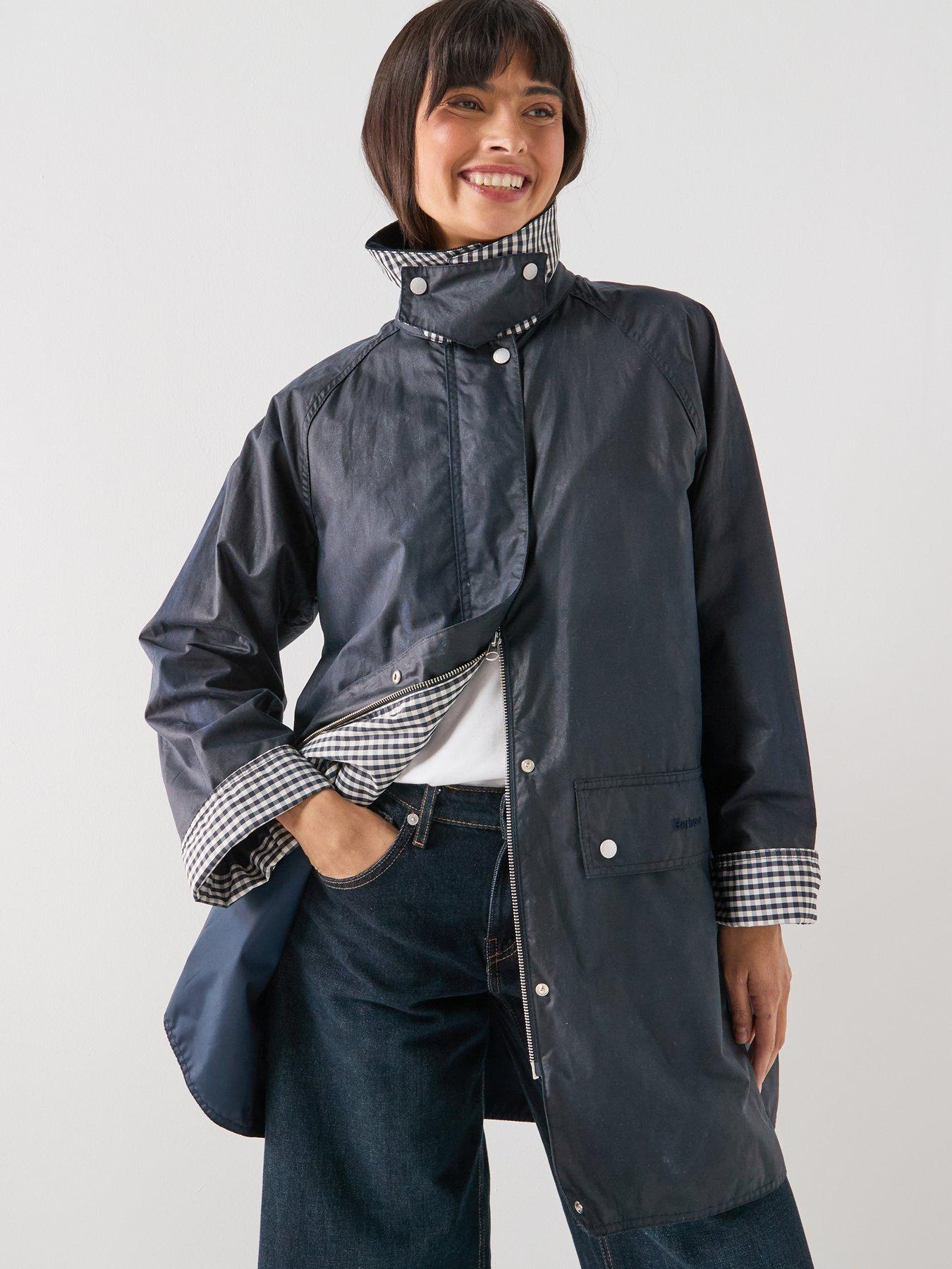 Image 1 of 6 of Barbour Wren Wax Jacket - Navy
