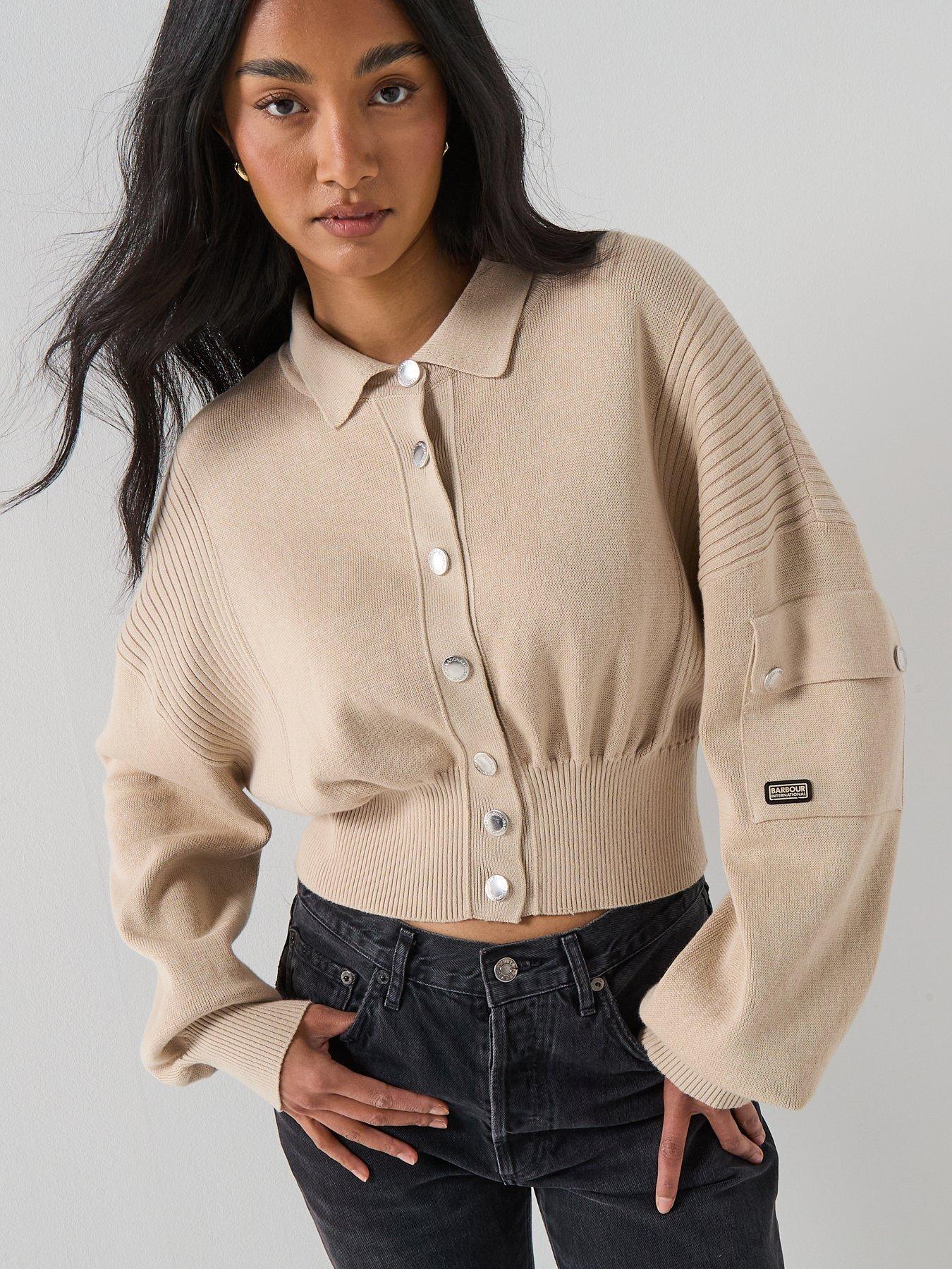 Barbour International BIntl Gigi Knitted Bomber - Grey