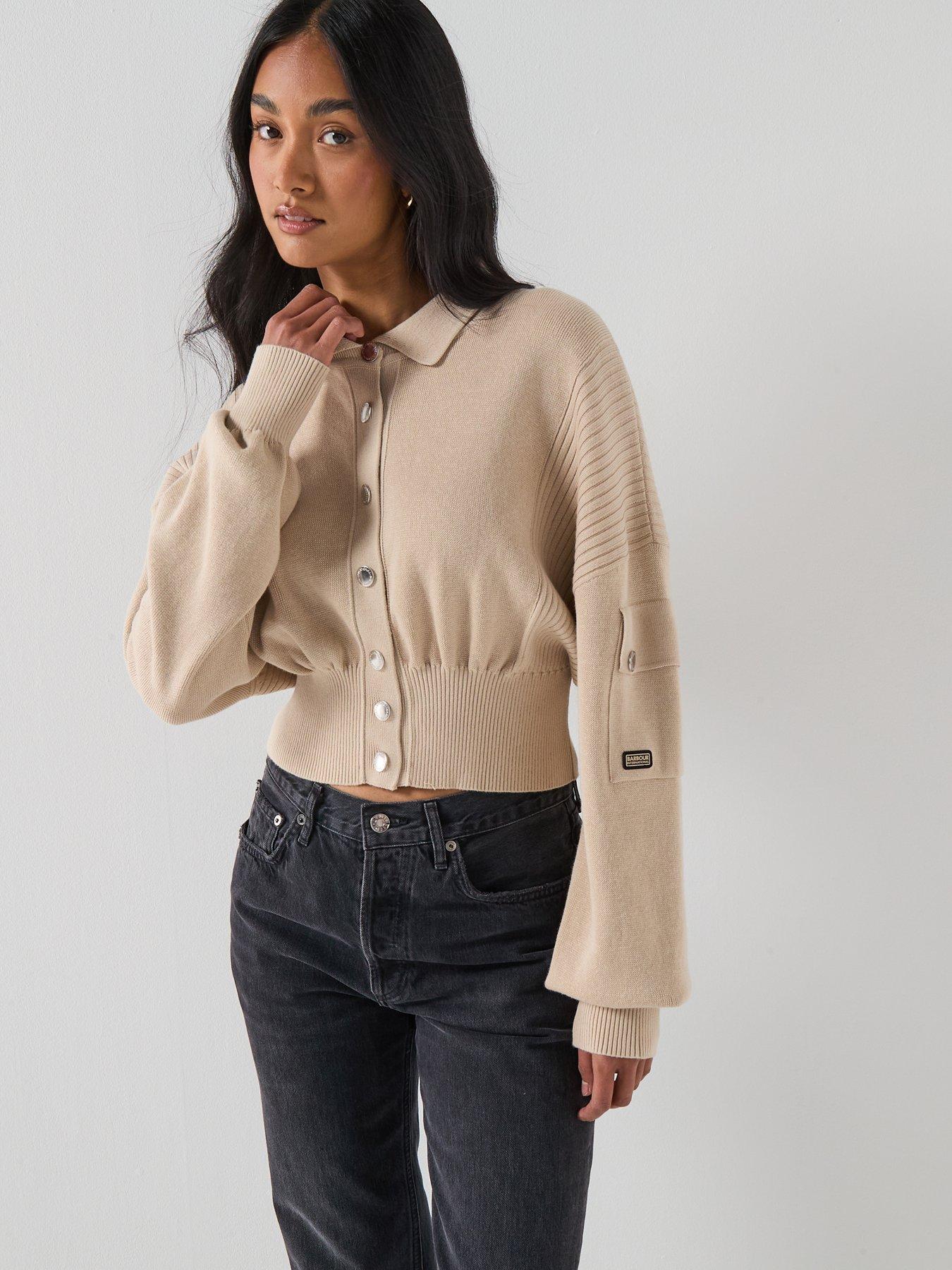 Image 4 of 6 of Barbour International BIntl Gigi Knitted Bomber - Grey