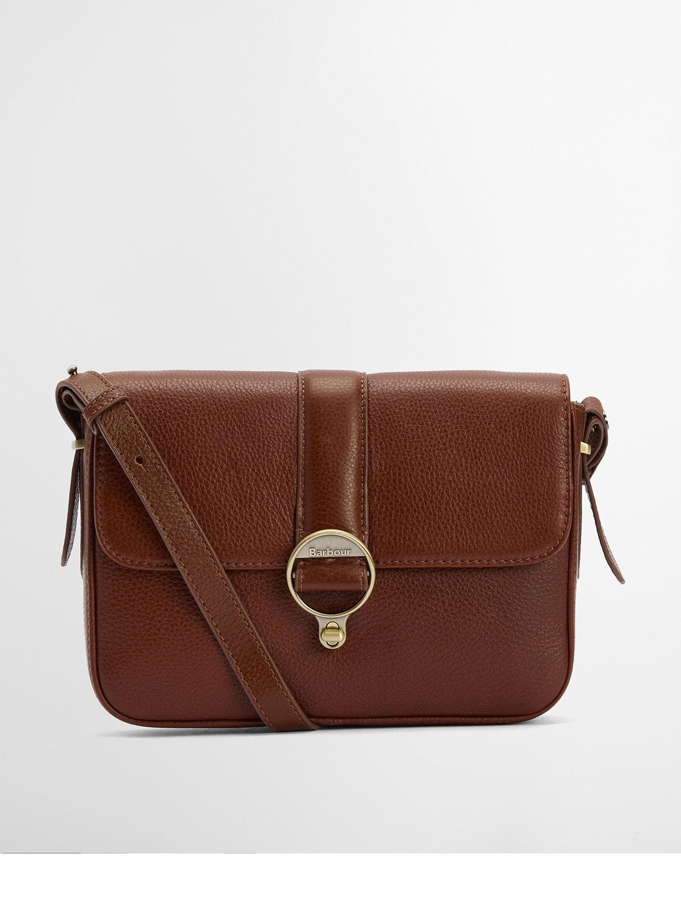 Barbour Rosa Leather Crossbody Bag - Brown
