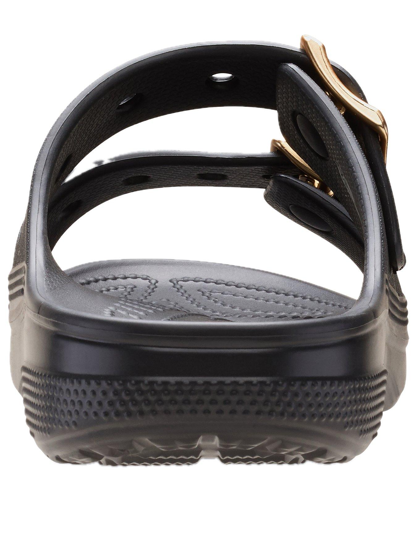 Image 3 of 6 of Crocs Classic Metallic Buckle Sandal - Black
