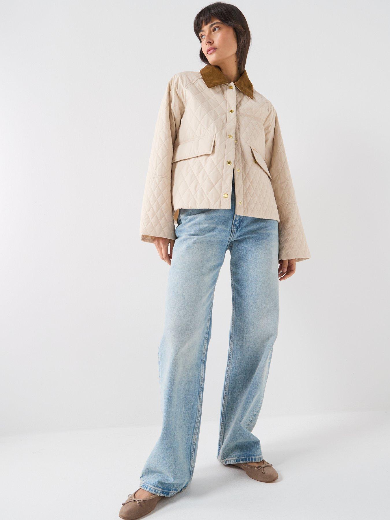 Image 3 of 6 of Barbour Kirkby Quilted Jacket - Cream