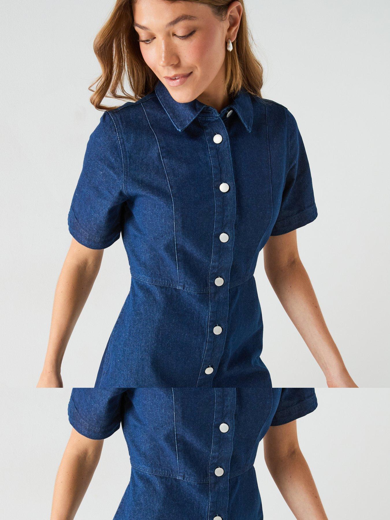 barbour denim dress Barbour Maia Denim Mini Dress - Blue