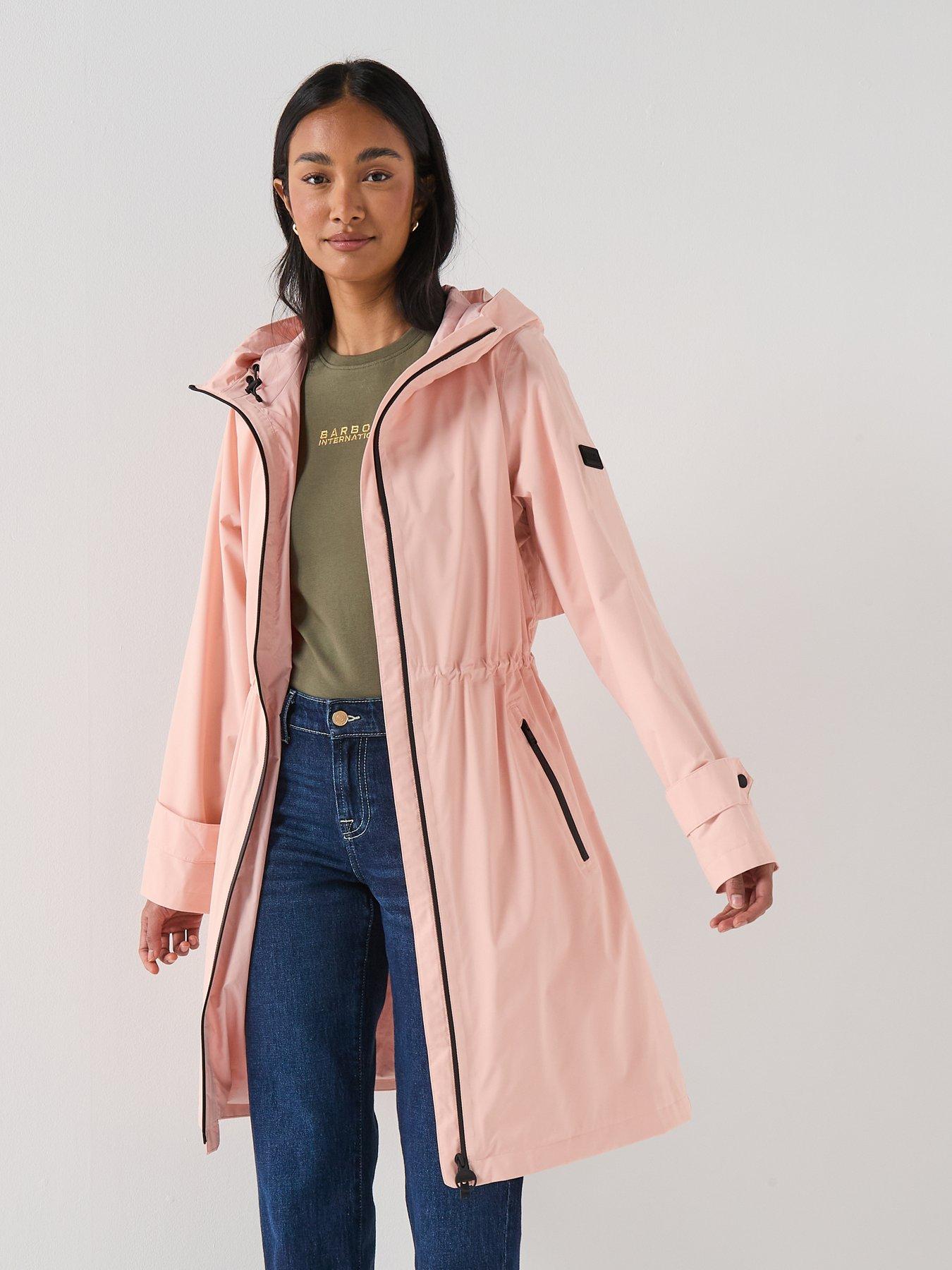 Barbour International BIntl Longline Kyra Waterproof Jacket - Pink