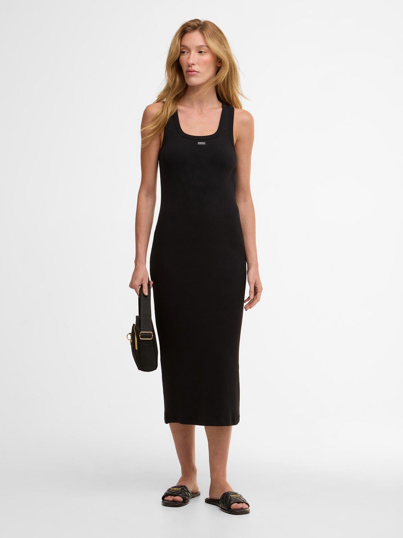 Image 1 of 3 of Barbour International Chicago Midi Dress - Black