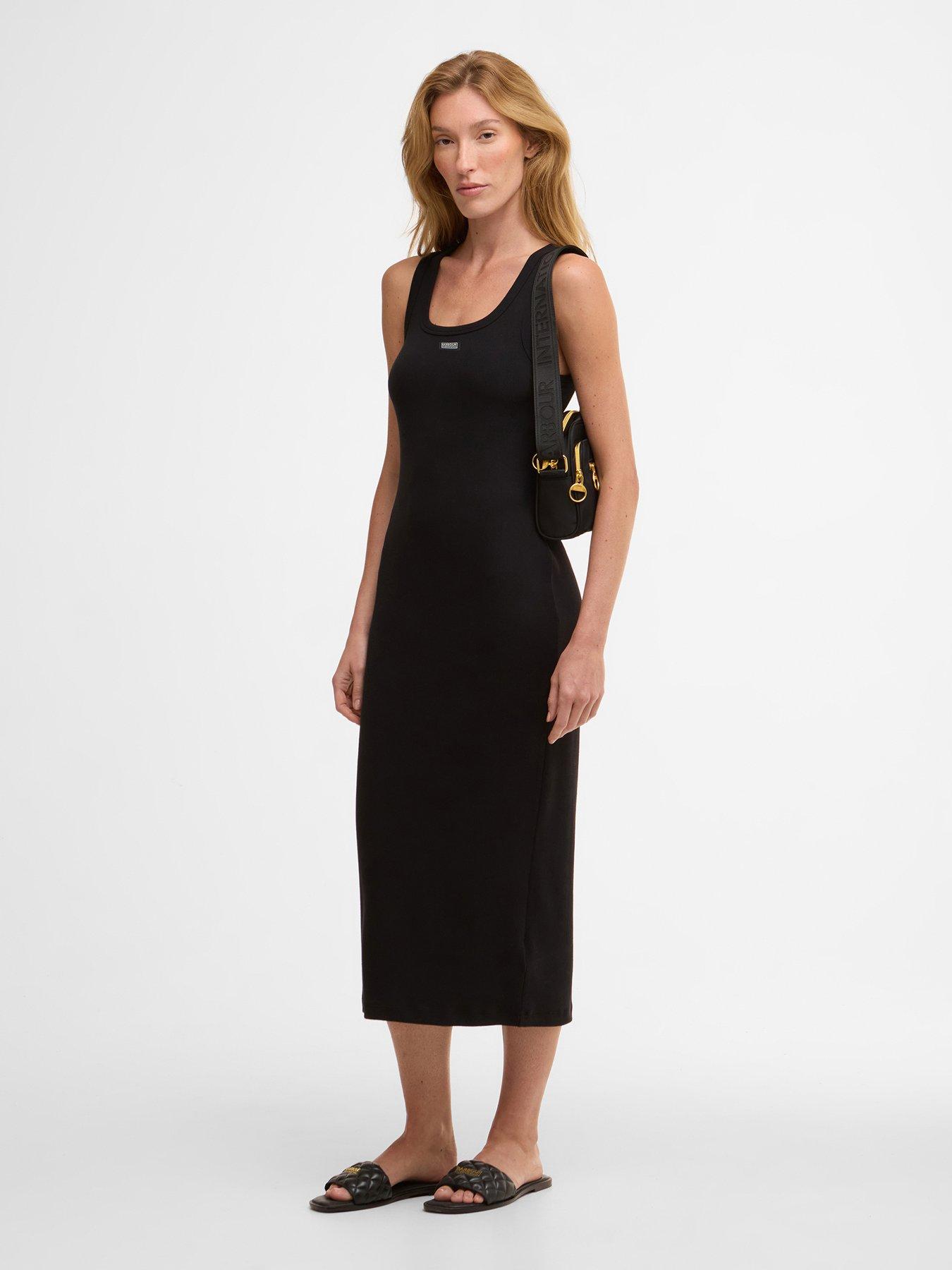 Image 2 of 3 of Barbour International Chicago Midi Dress - Black