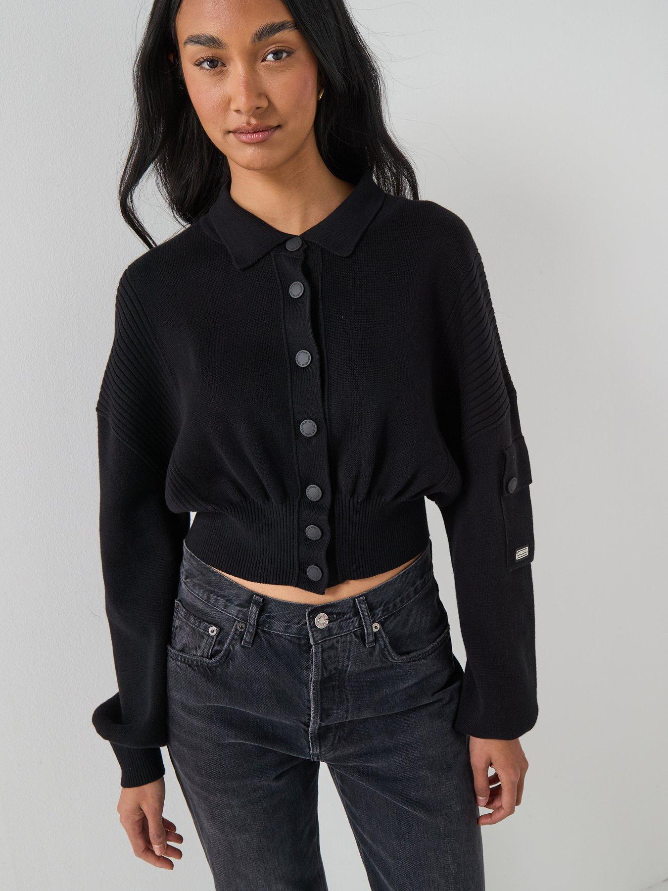 Image 6 of 6 of Barbour International BIntl Gigi Knitted Bomber - Black