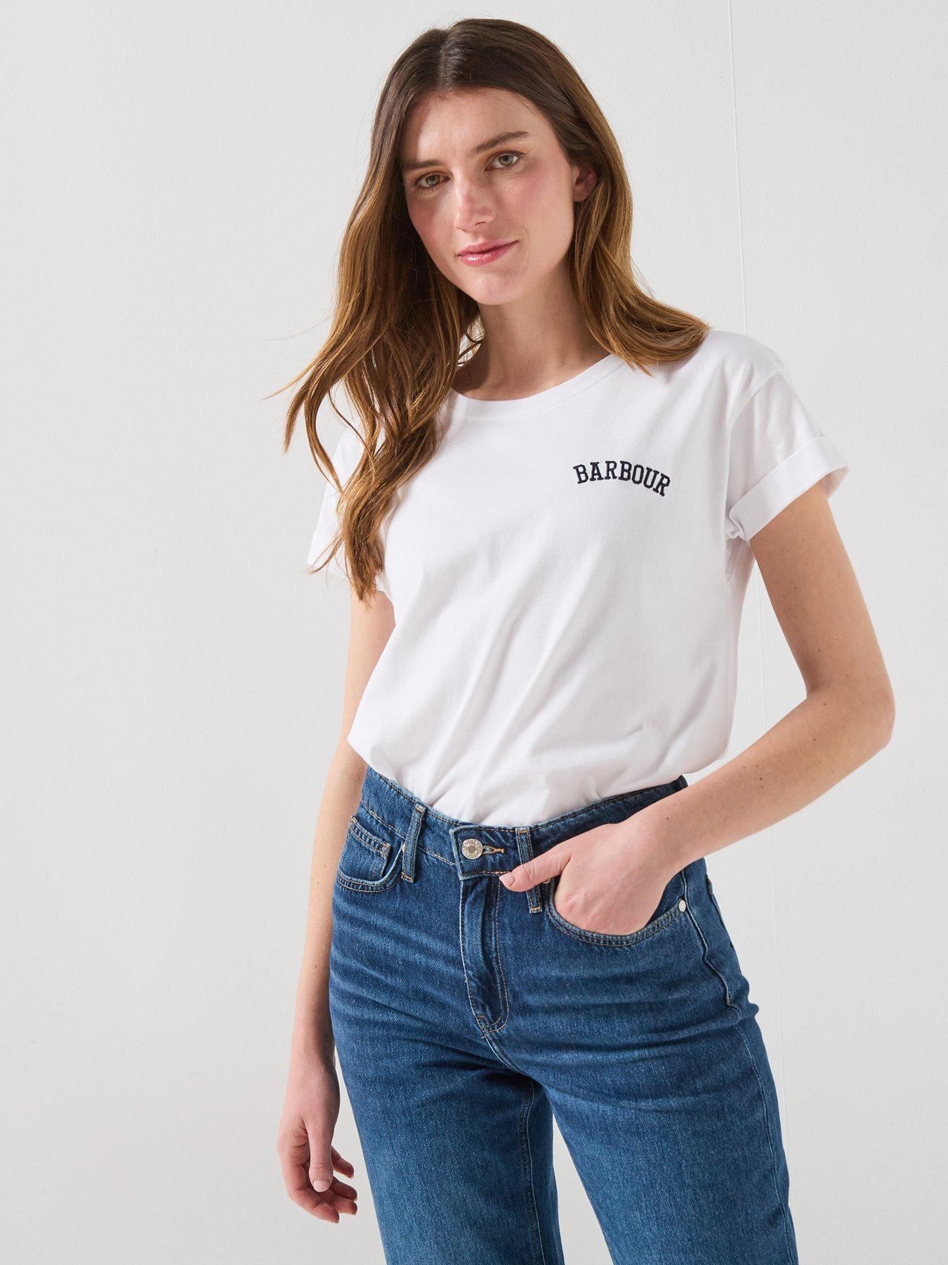 Image 1 of 4 of Barbour Bede T-Shirt - White