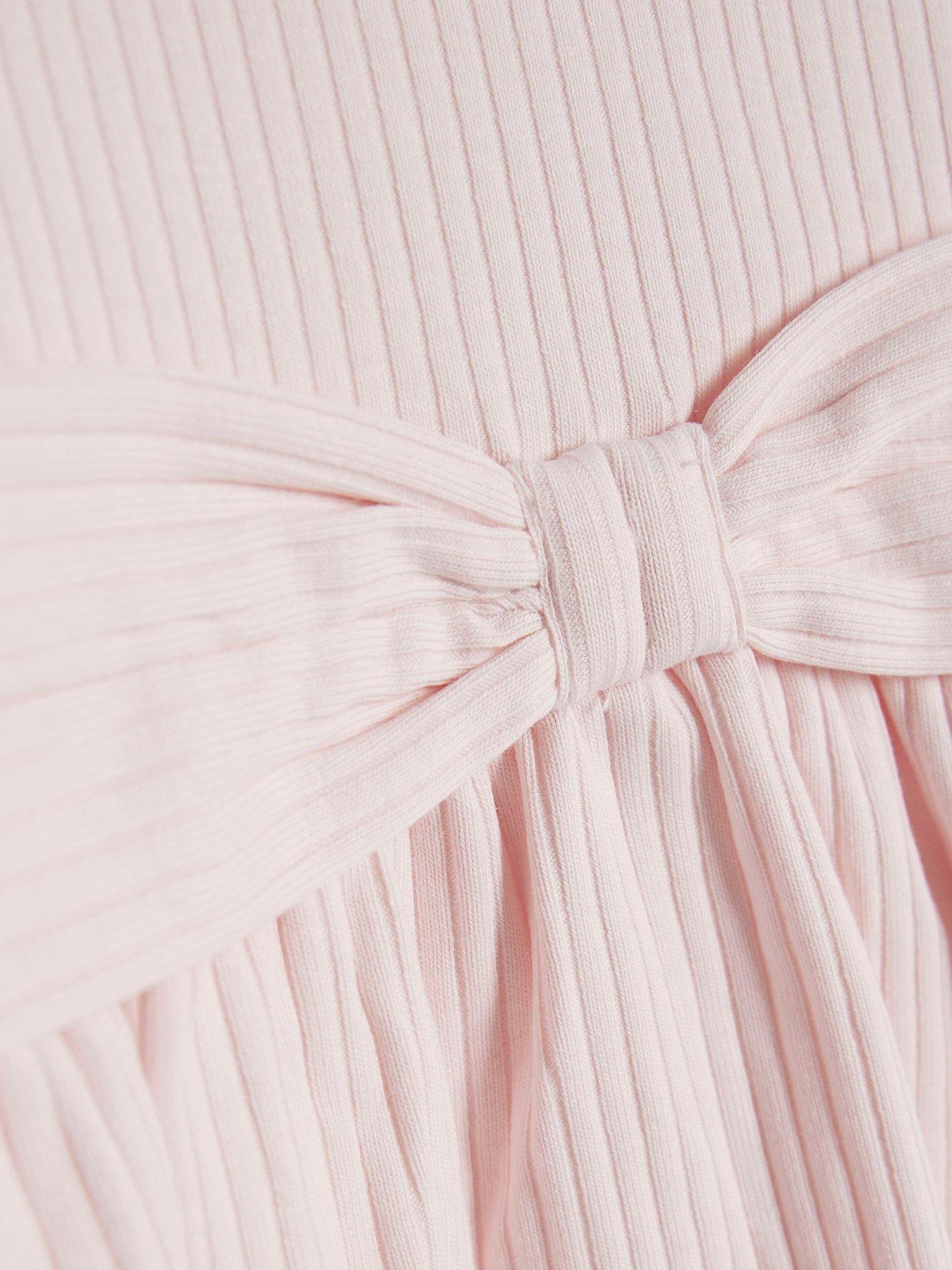 River Island Baby Girls Ribbed Bow Top Set - Pink | Very