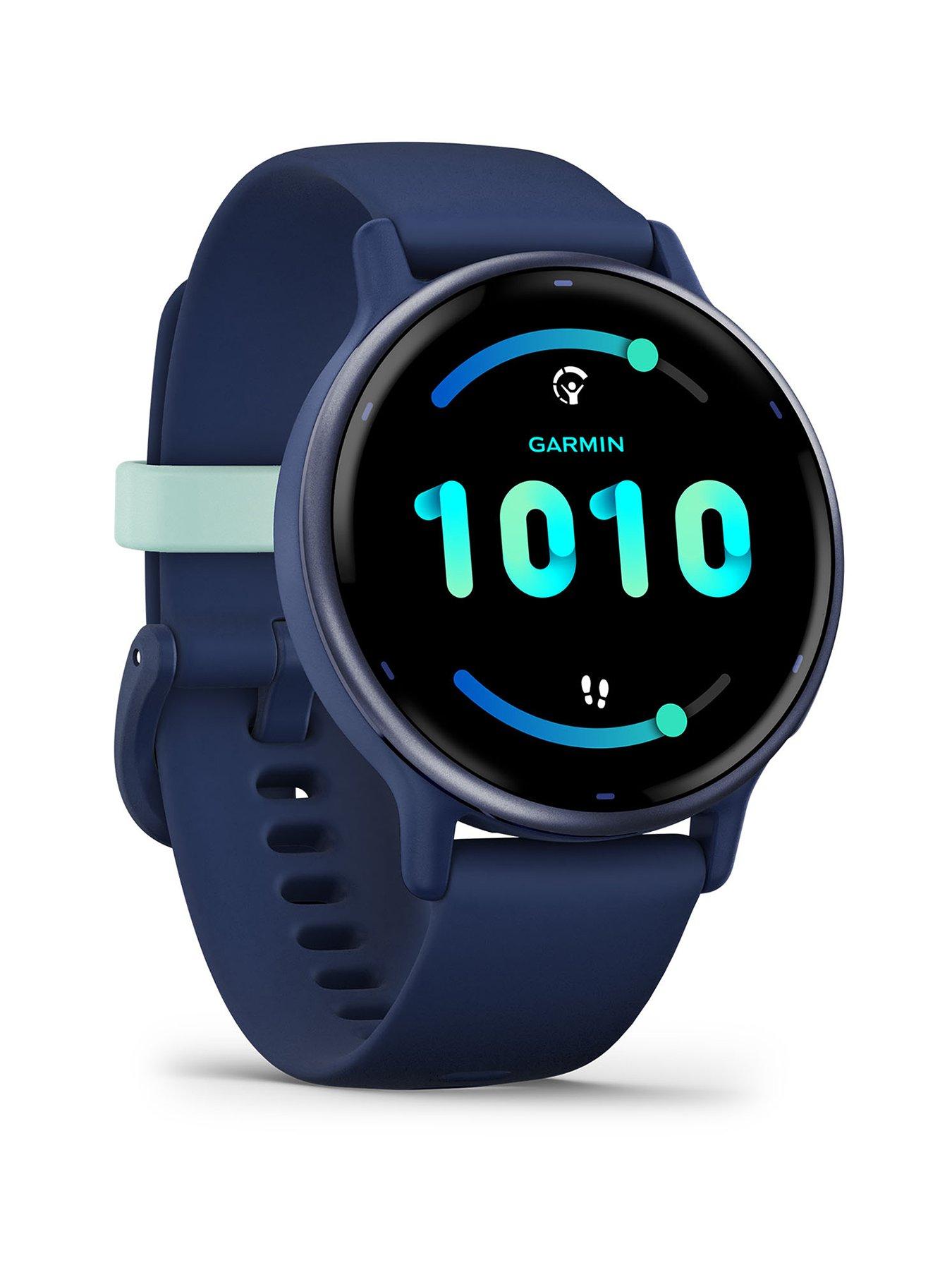 Garmin vívoactive 5, Metallic navy Aluminium bezel with navy case and silicone band