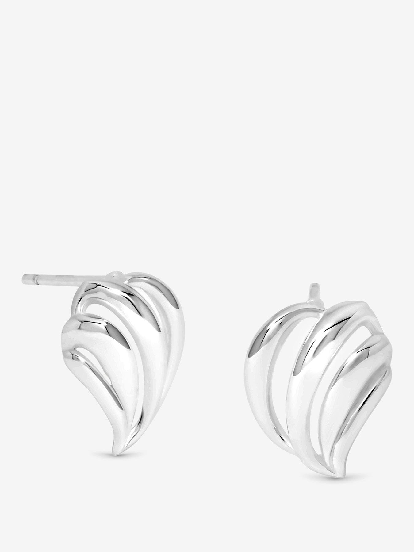 jon-richard-simply-silver-sterling-silver-925-polished-open-ridged-wave-stud-earrings