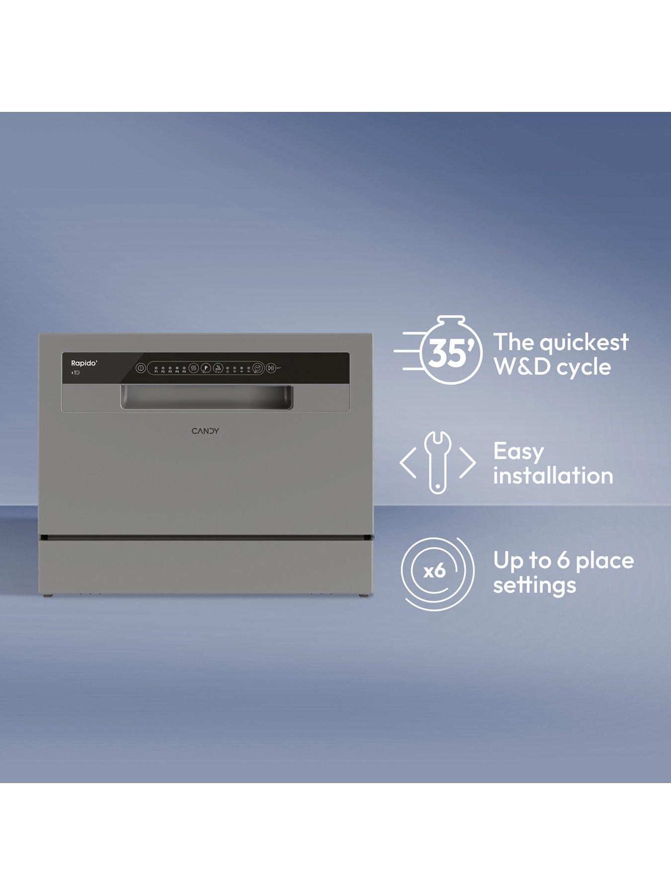 Image 2 of 7 of Candy CP 6E51LS-80 Tabletop Dishwasher 6 place Settings -&nbsp;Graphite