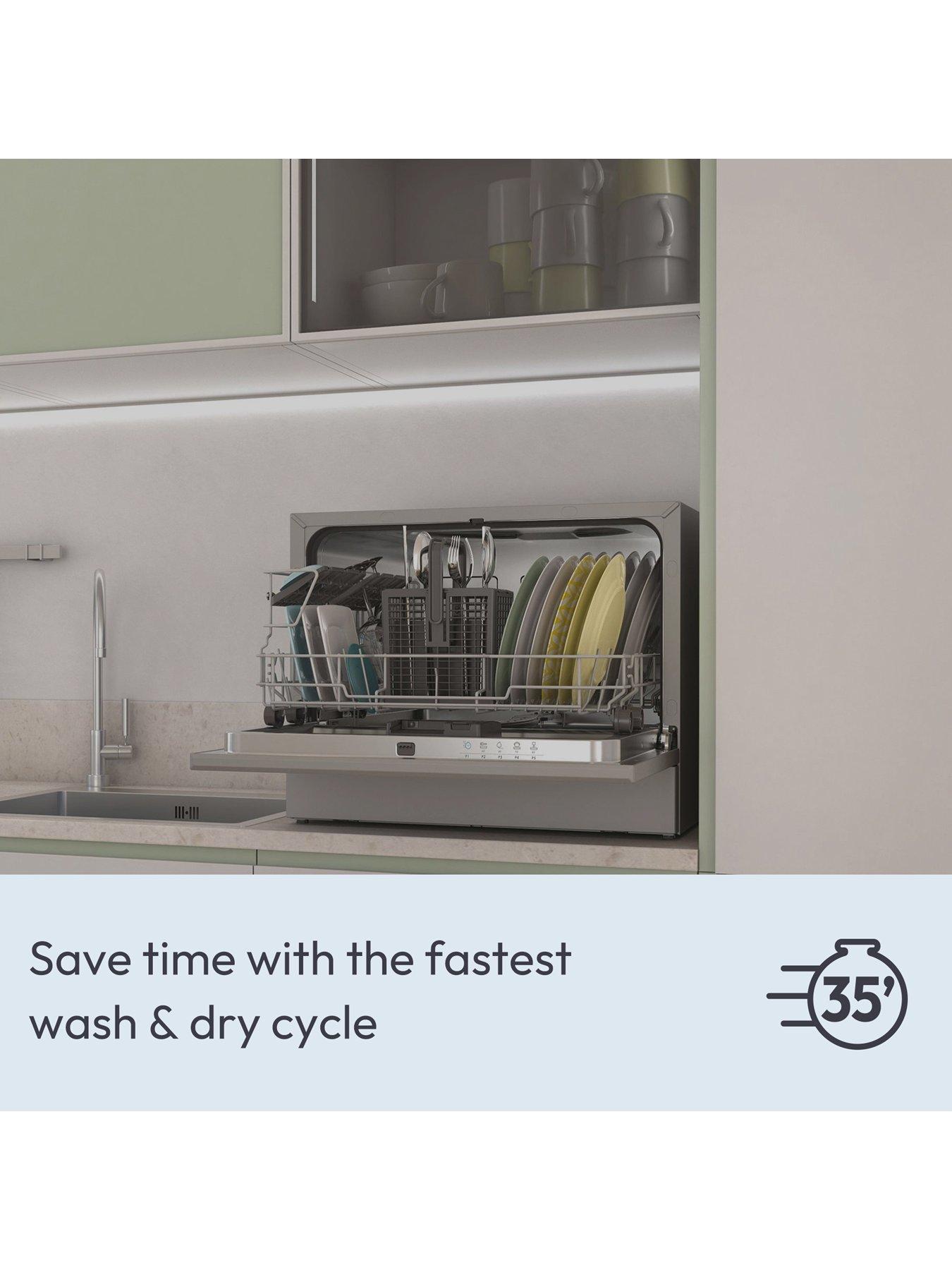 Image 3 of 7 of Candy CP 6E51LS-80 Tabletop Dishwasher 6 place Settings -&nbsp;Graphite