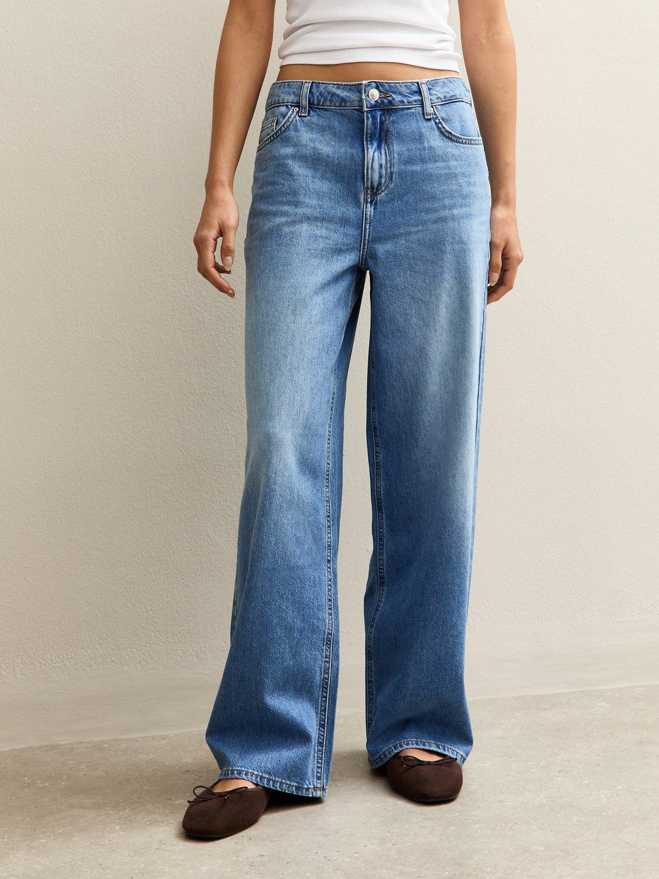 New Look Bonnie Slouchy Wide Leg Jeans - Light Blue