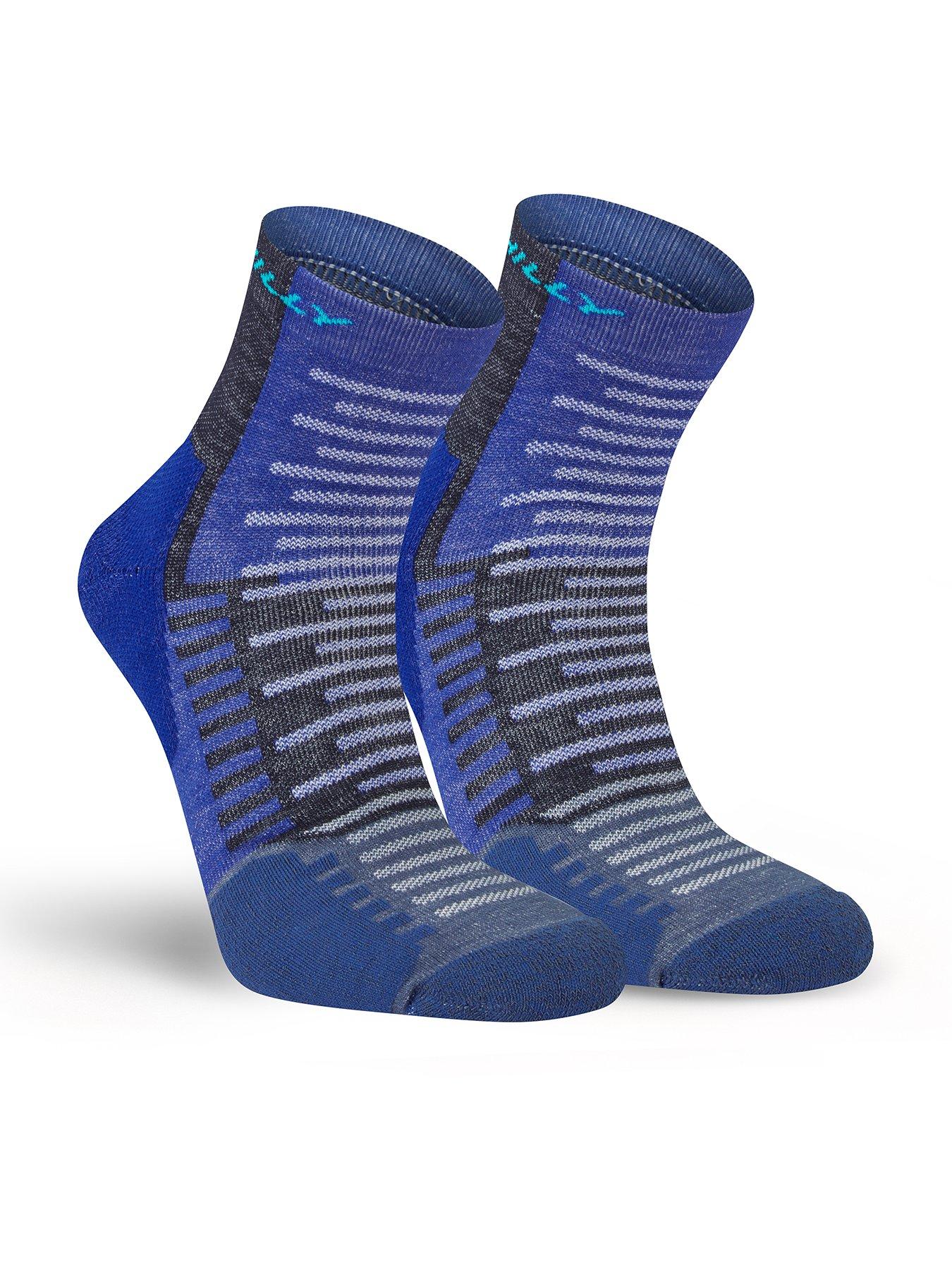 Hilly Active Minimum Cushioning Anklet Running Socks - Blue