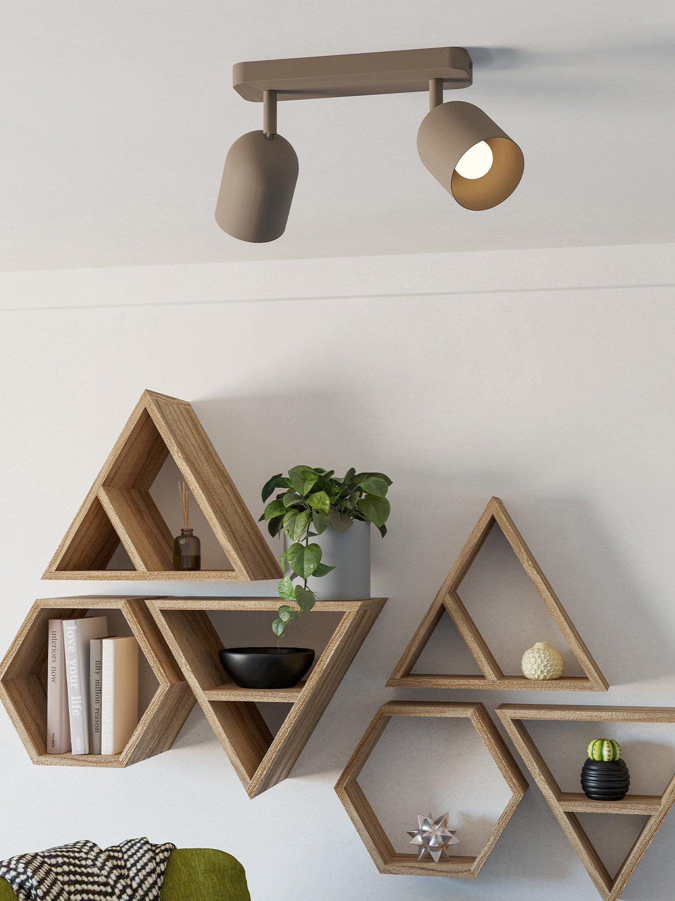 Eglo Tilston Steel Minimalist Dual Ceiling Spotlight, Sandy