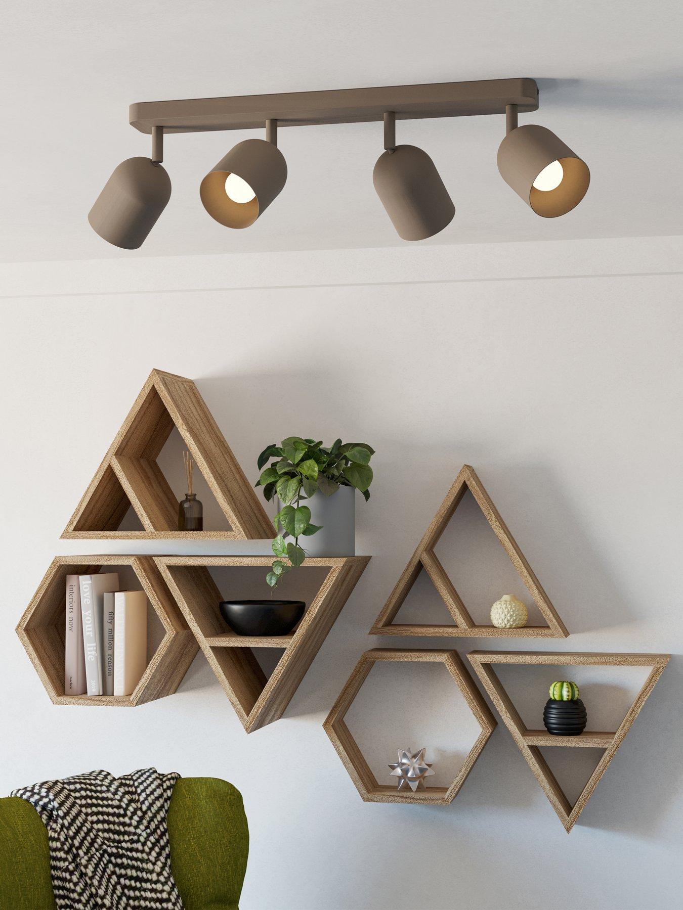 Eglo Tilston Steel Minimalist 4-light Ceiling Spotlight, Sandy