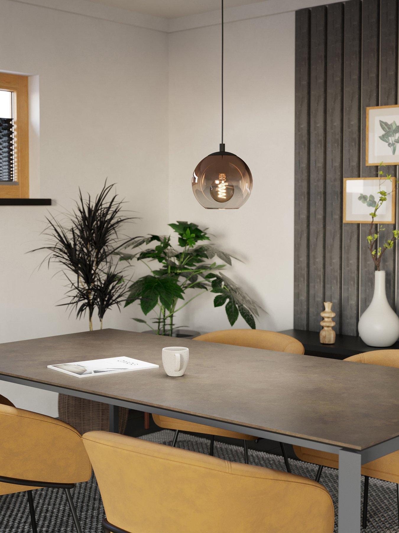 Eglo Ariscani 1 Copper Ombre Effect Glass Single Pendant