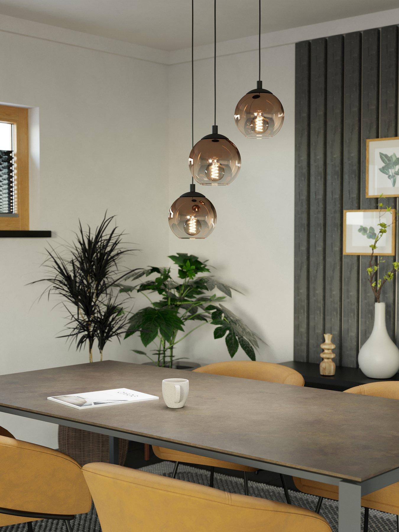 Eglo Ariscani 1 Copper Ombre Effect Glass 3 Light Pendant