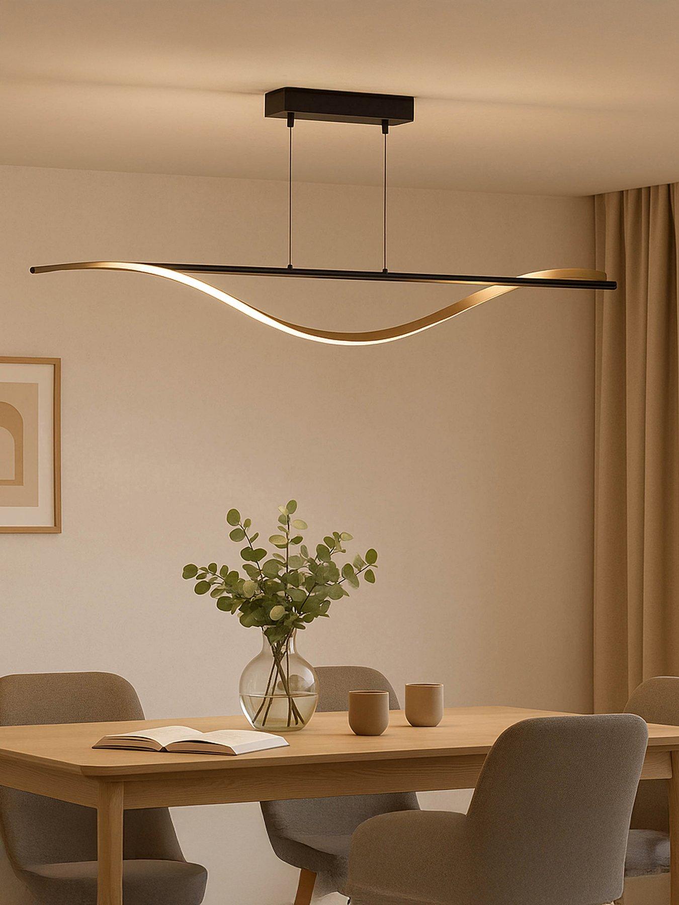 Eglo Conaprato Black  &  Brushed Brass Modern Ceiling Light