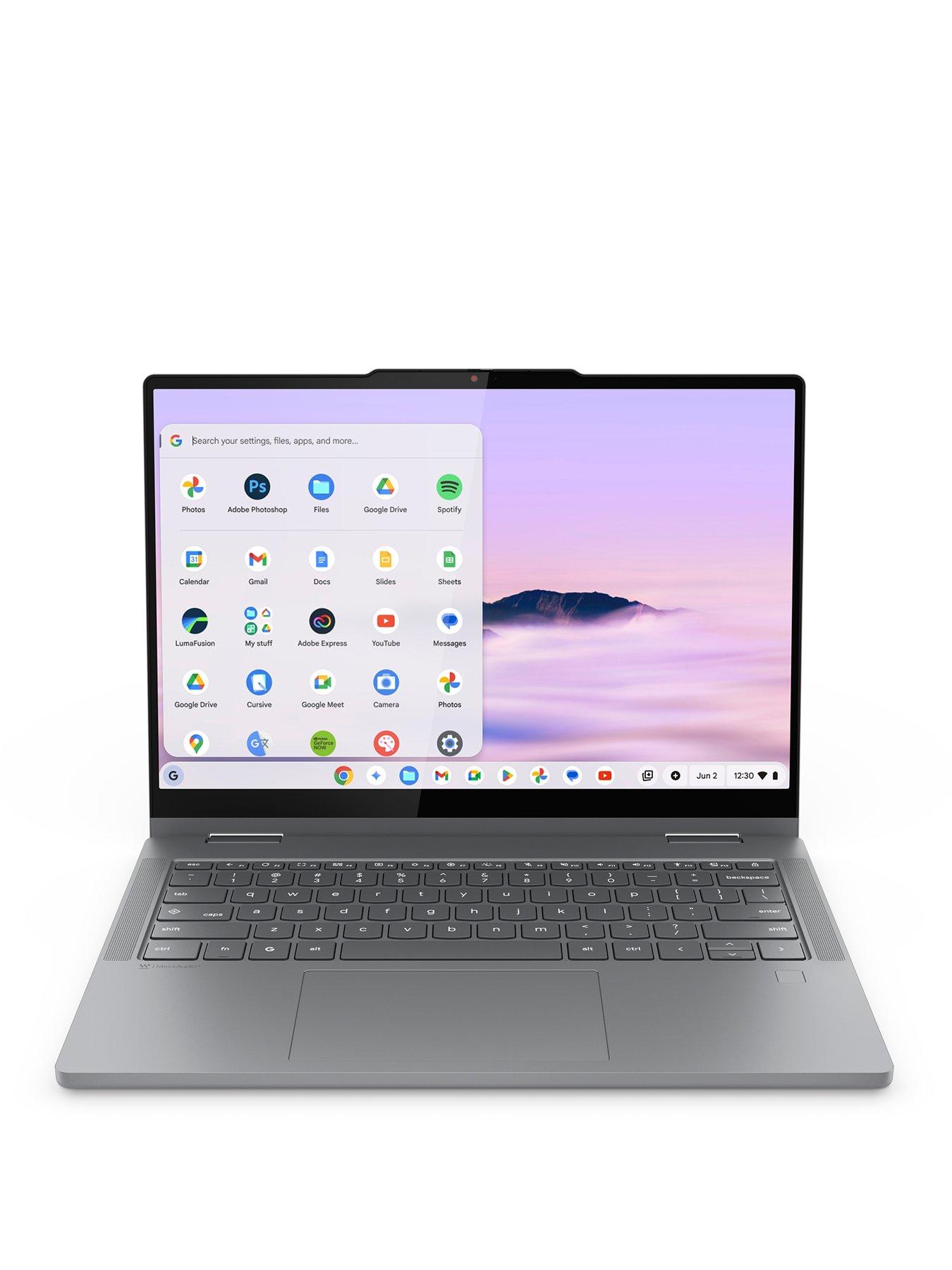 Lenovo Chromebook Plus 2-in-1 - 14in WUXGA Touchscreen, Intel Core 3, 8GB RAM, 128GB SSD - Luna Grey