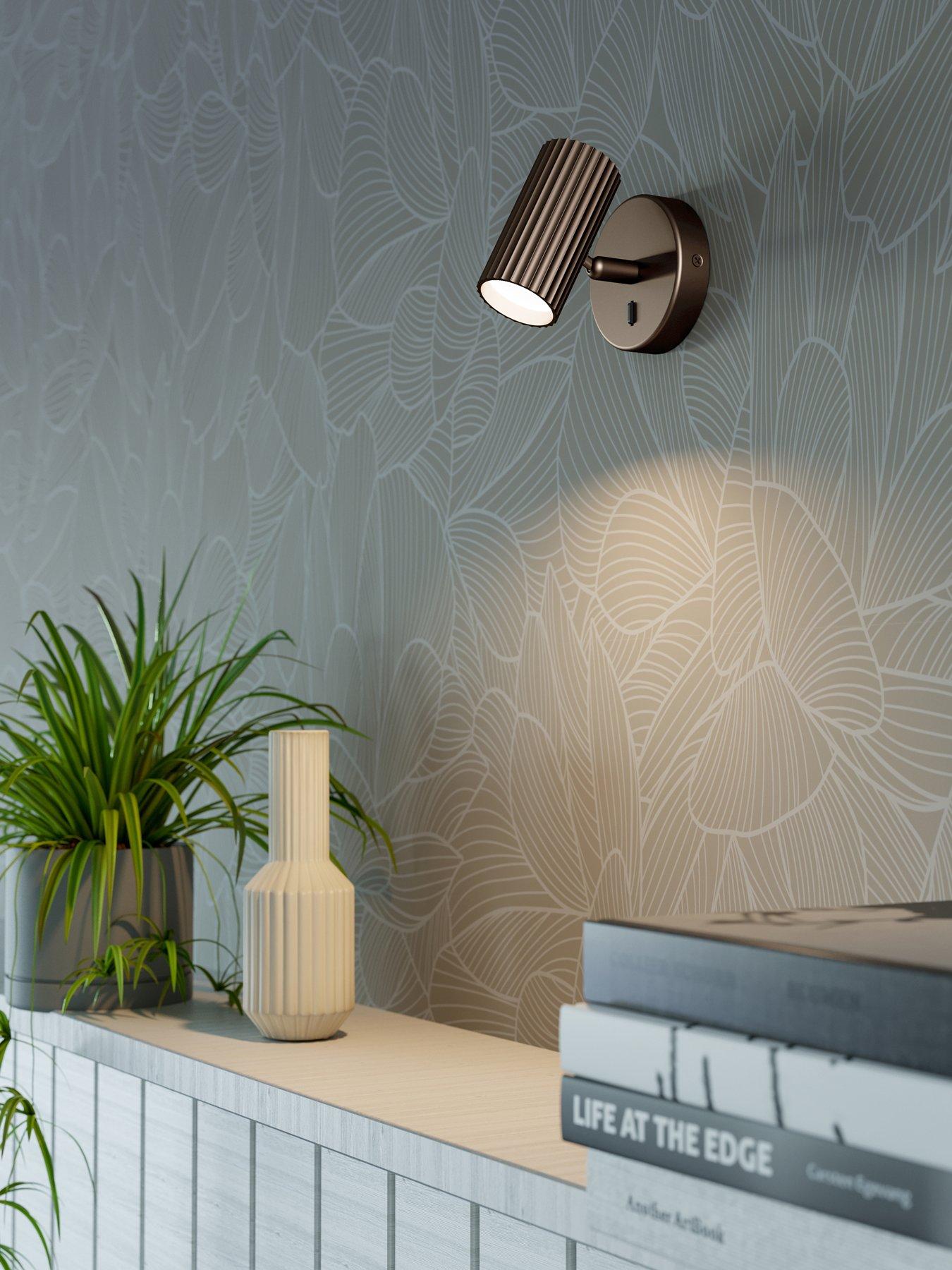 Eglo Portillo Aluminium  &  Steel Modern Wall Spotlight, Bronze