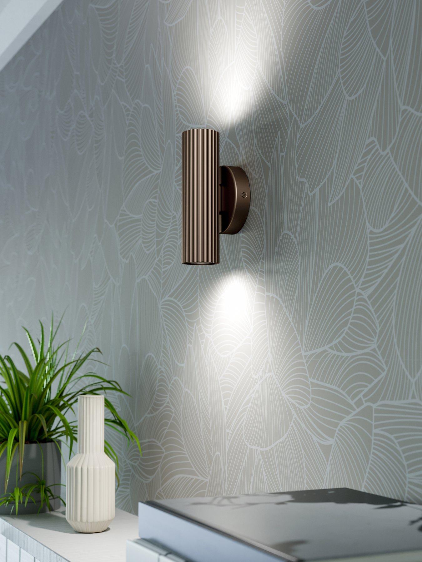 Eglo Portillo Aluminium  &  Steel Modern Uplight  &  Wall Down Light, Bronze