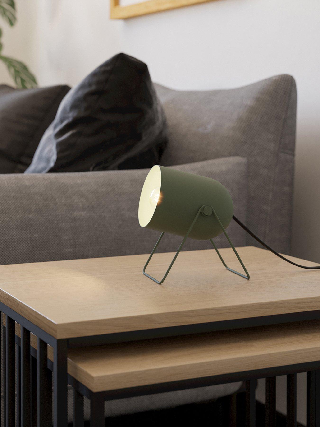 Eglo Tilston Steel Minimalist Desk Lamp, Green