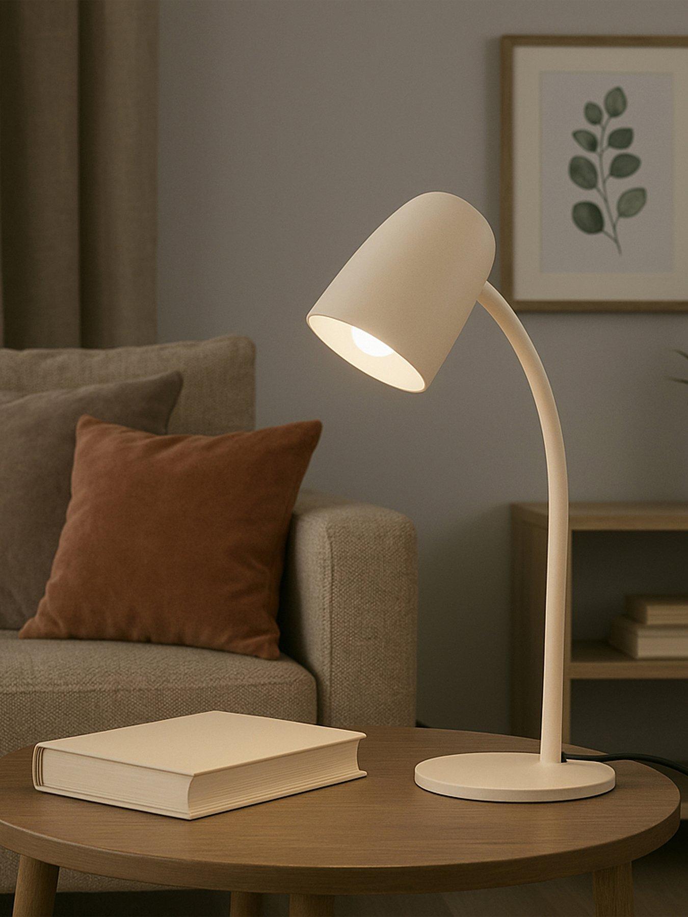 Eglo Carlo Modern Steel Flexible Desk Lamp, Sandy