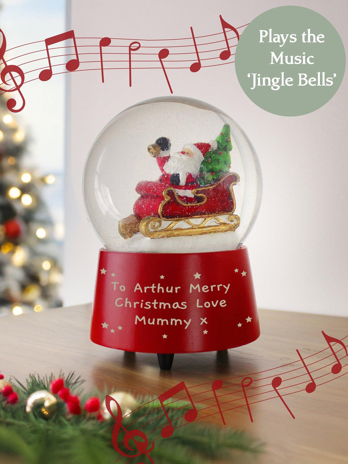 The Personalised Memento Company Personalised Message Musical Santa Globe