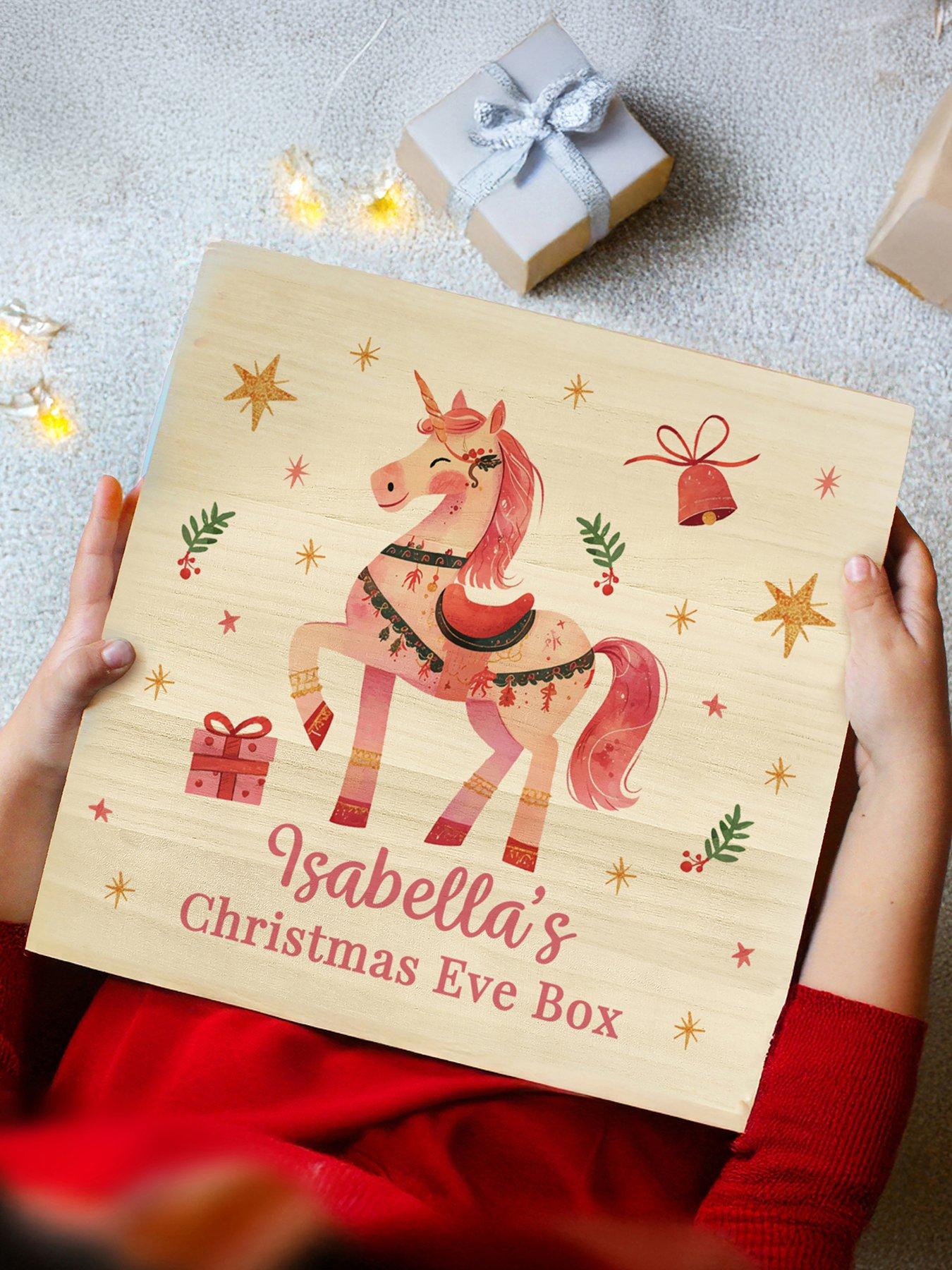 The Personalised Memento Company Personalised Unicorn Christmas Eve Box
